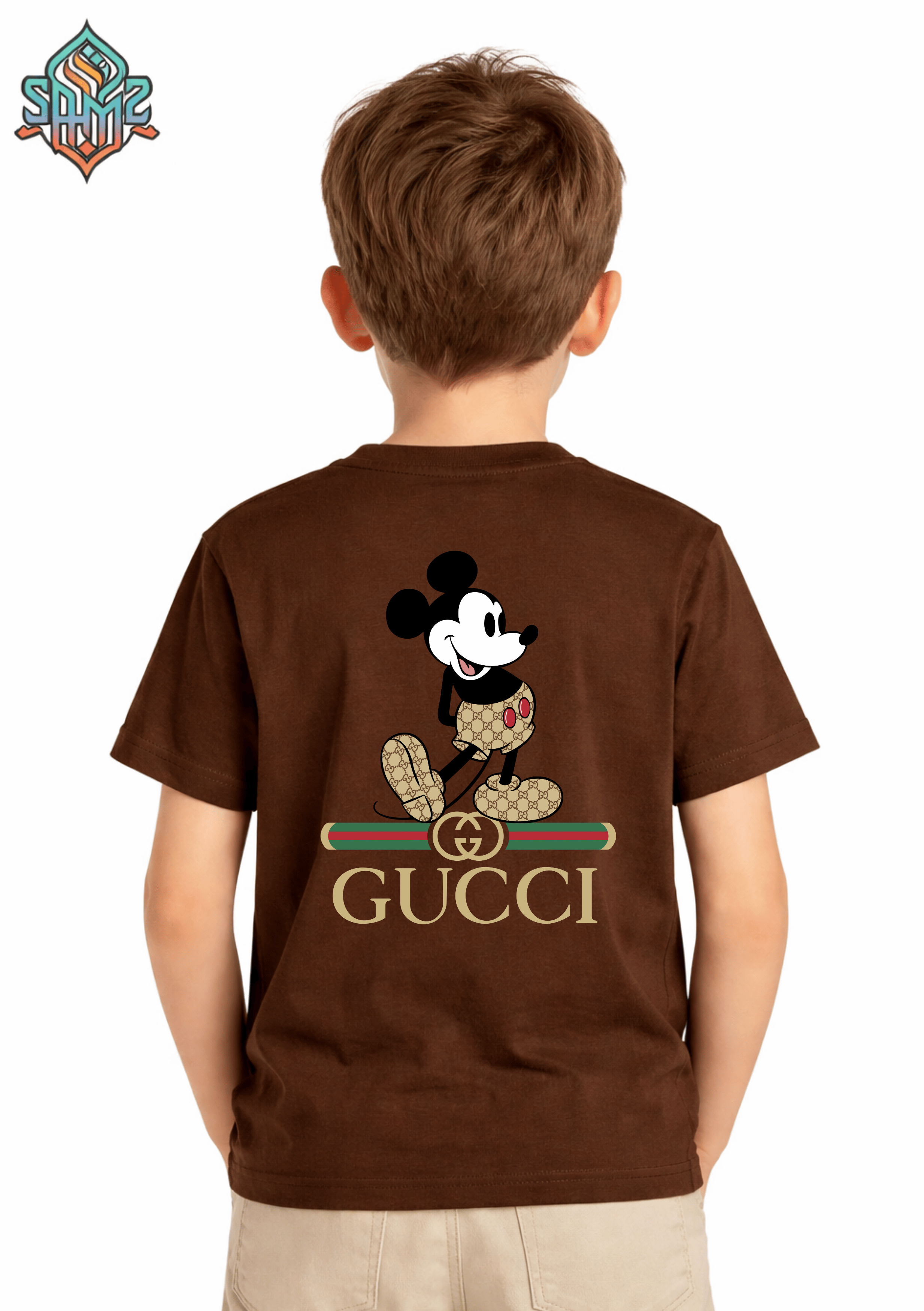 Mickey Mouse Gucci  – Premium DTF Transfer Print for T-Shirts | Custom Heat Transfer Design for Men Women Kids | High Quality Graphic Shirt Printing | SAMZ 24