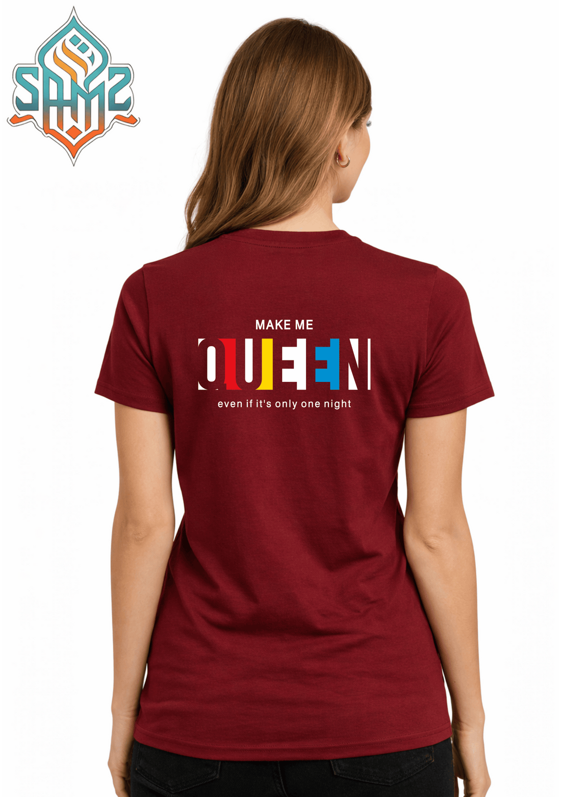 Queen Typography – Premium DTF Transfer Print for T-Shirts | Custom Heat Transfer Unisex | High Quality Shirt Printing | SAMZ 24