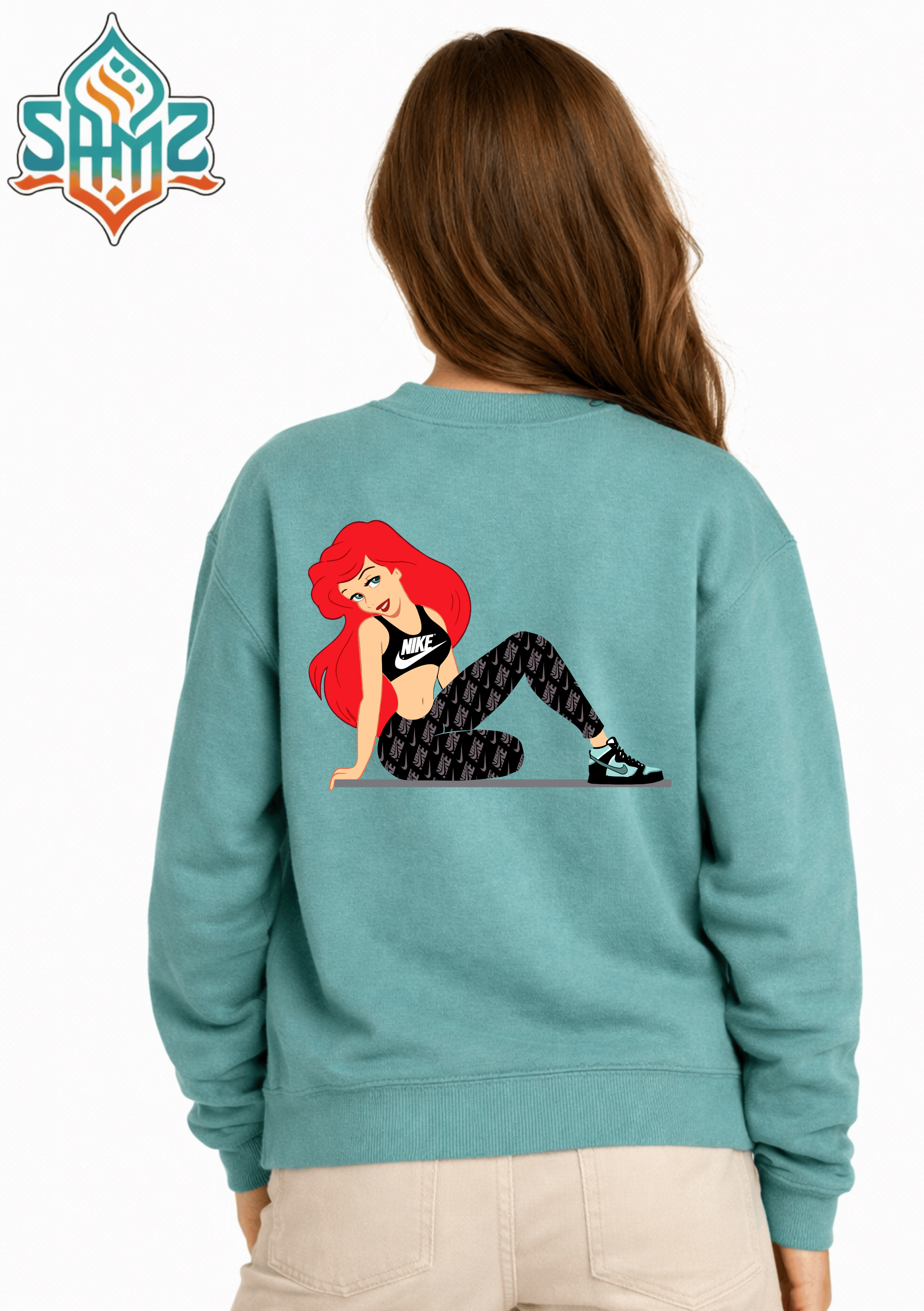 Nike Girl Pose – Premium DTF Transfer Print for T-Shirts | Custom Heat Transfer Unisex | High Quality Shirt Printing | SAMZ 24