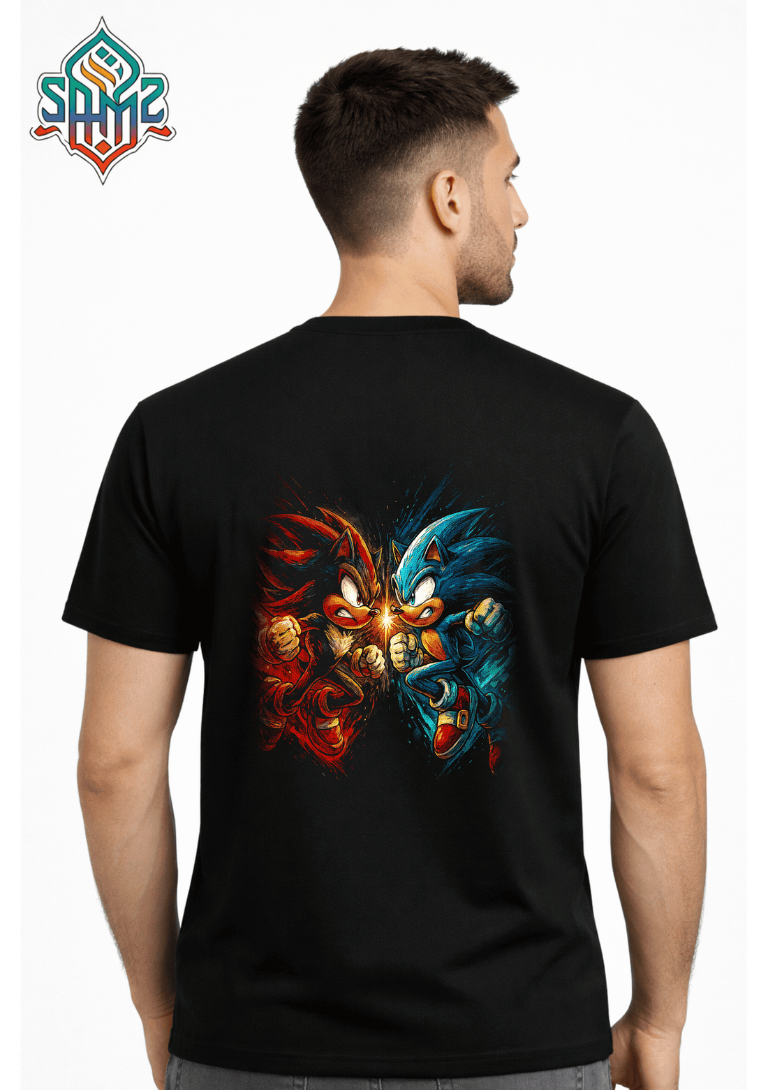 Sonic vs Shadow Clash – Premium DTF Transfer Print for T-Shirts | Custom Heat Transfer Design Unisex | High Quality Shirt Printing | SAMZ 24