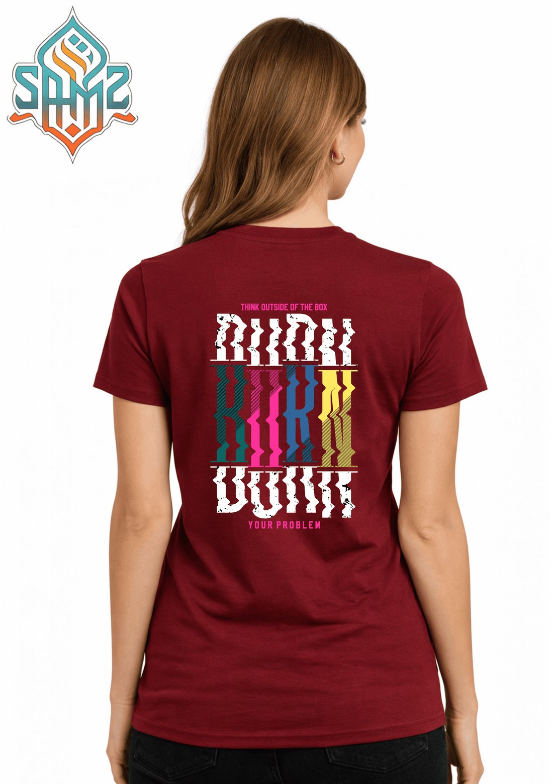 Think Outside Box Typography – Premium DTF Transfer Print for T-Shirts | Custom Heat Transfer Unisex | High Quality Shirt Printing | SAMZ 24