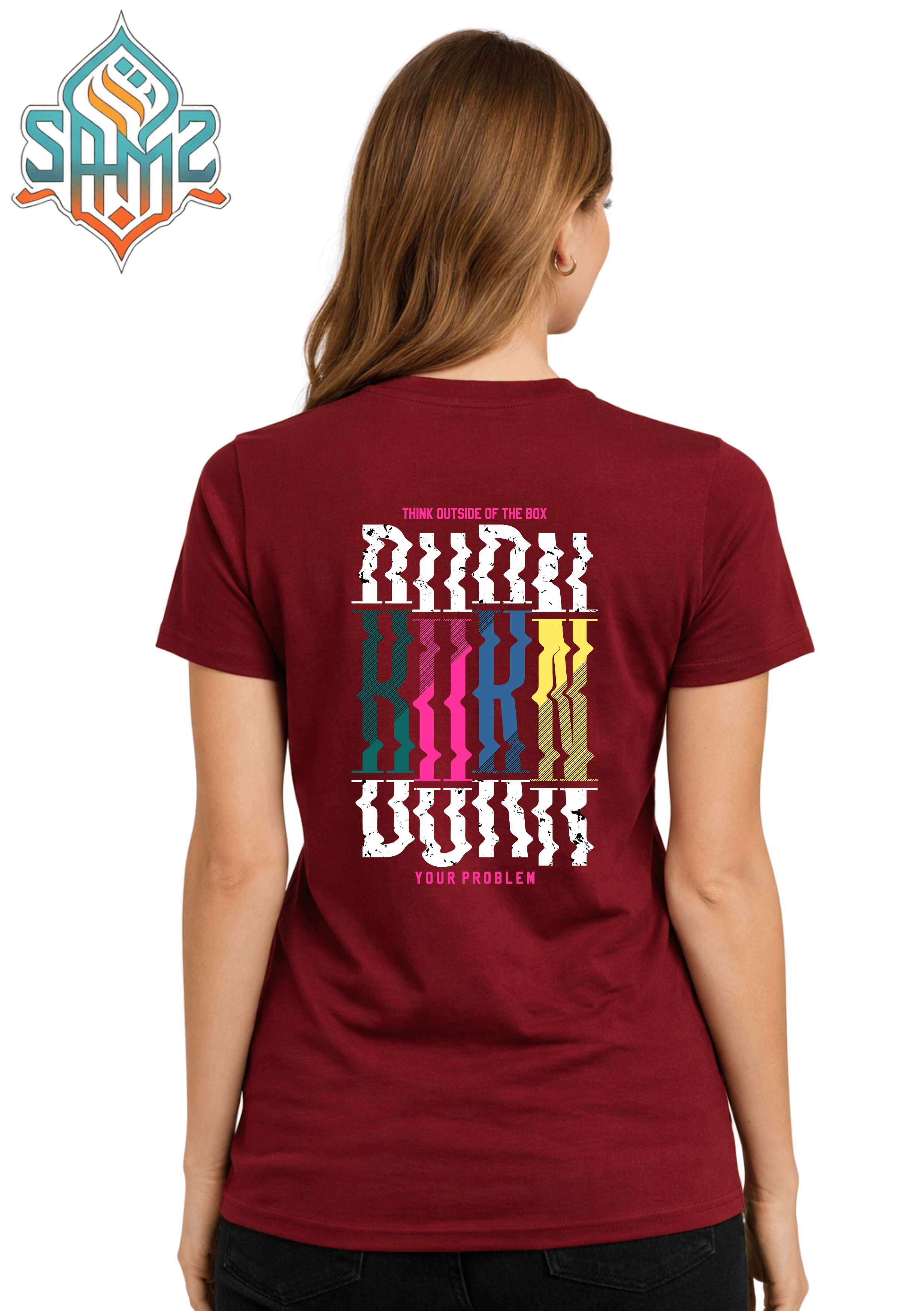 Think Outside Box Typography – Premium DTF Transfer Print for T-Shirts | Custom Heat Transfer Unisex | High Quality Shirt Printing | SAMZ 24