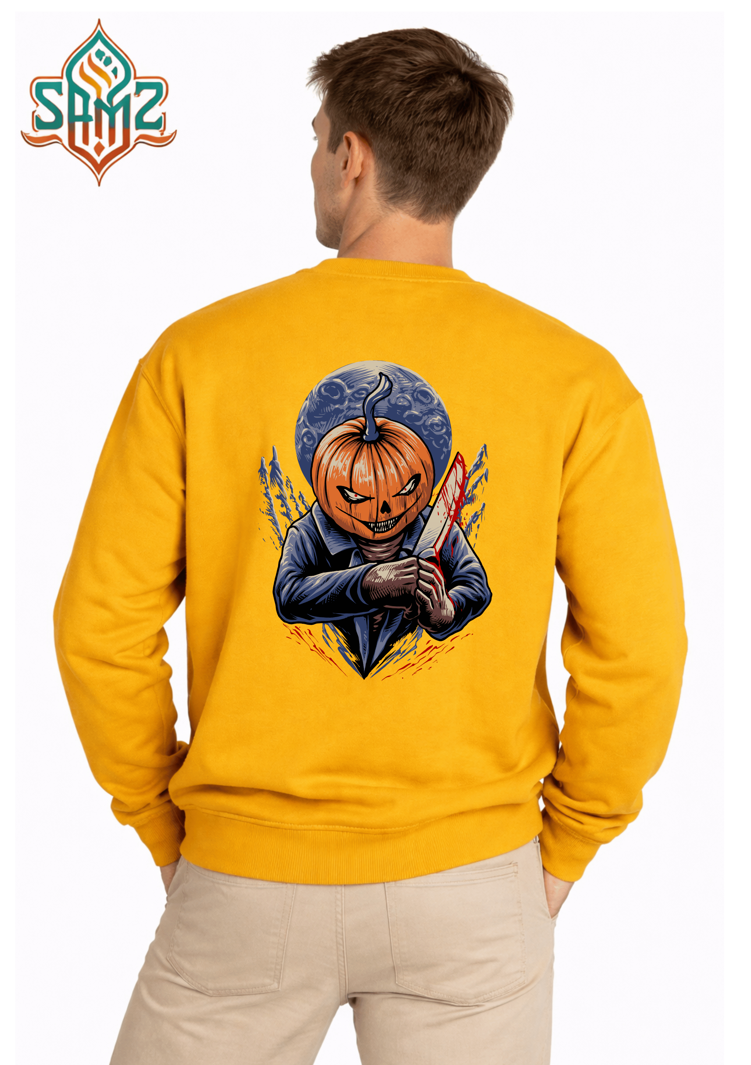 Dark Knife Pumpkin Killer  – Premium DTF Transfer Print for T-Shirts | Custom Heat Transfer Unisex | High Quality Shirt Printing | SAMZ 24