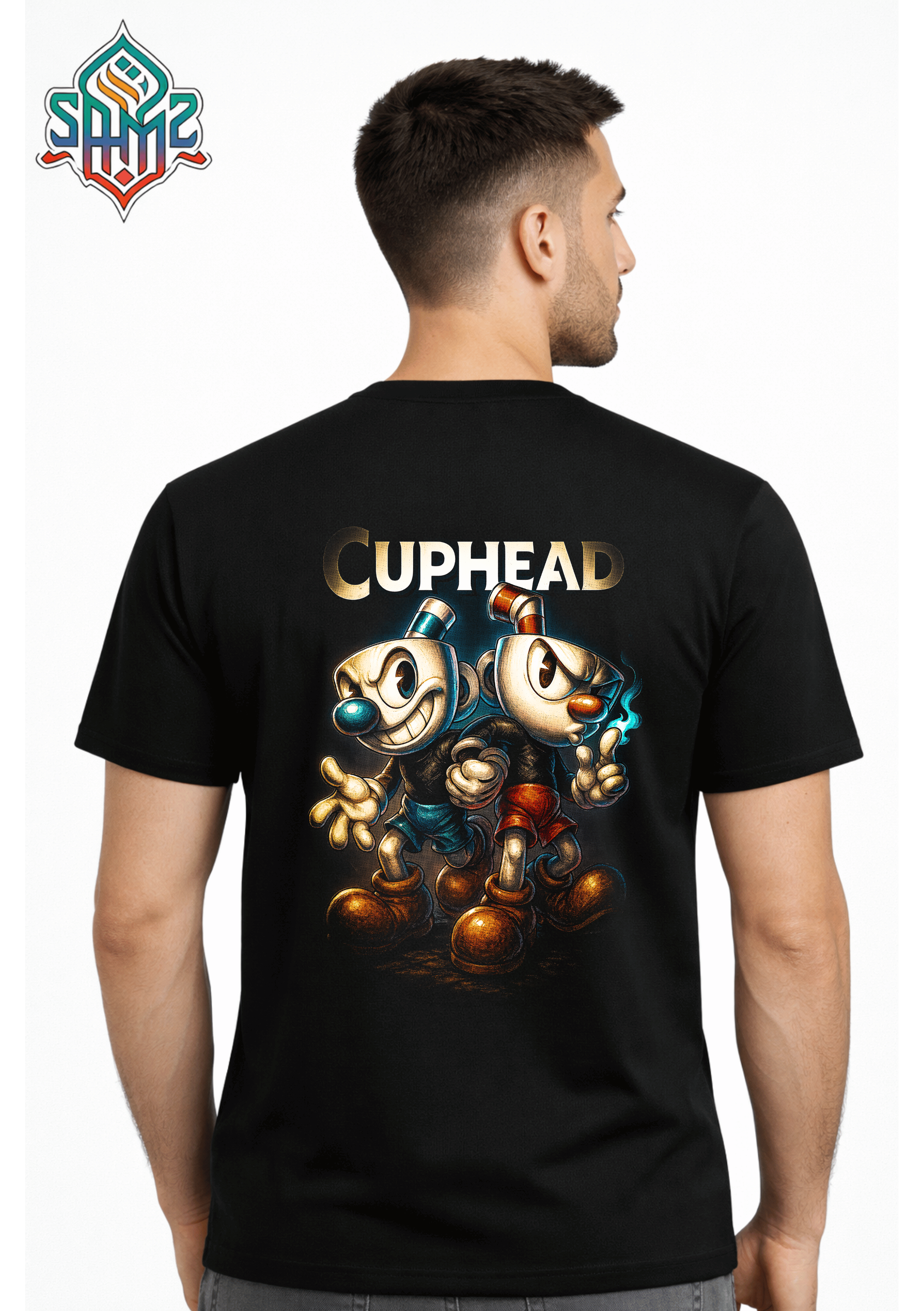 Cuphead Cartoon Duo – Premium DTF Transfer Print for T-Shirts | Custom Heat Transfer Design Unisex | High Quality Shirt Printing | SAMZ 24
