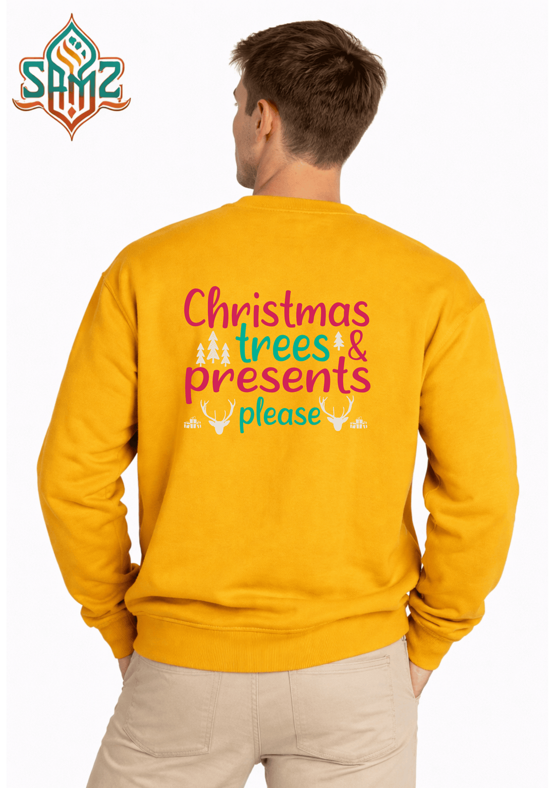 Christmas Trees And Presents Please – Premium DTF Transfer Print for T-Shirts | Custom Heat Transfer Design Unisex | High Quality Shirt Printing | SAMZ 24