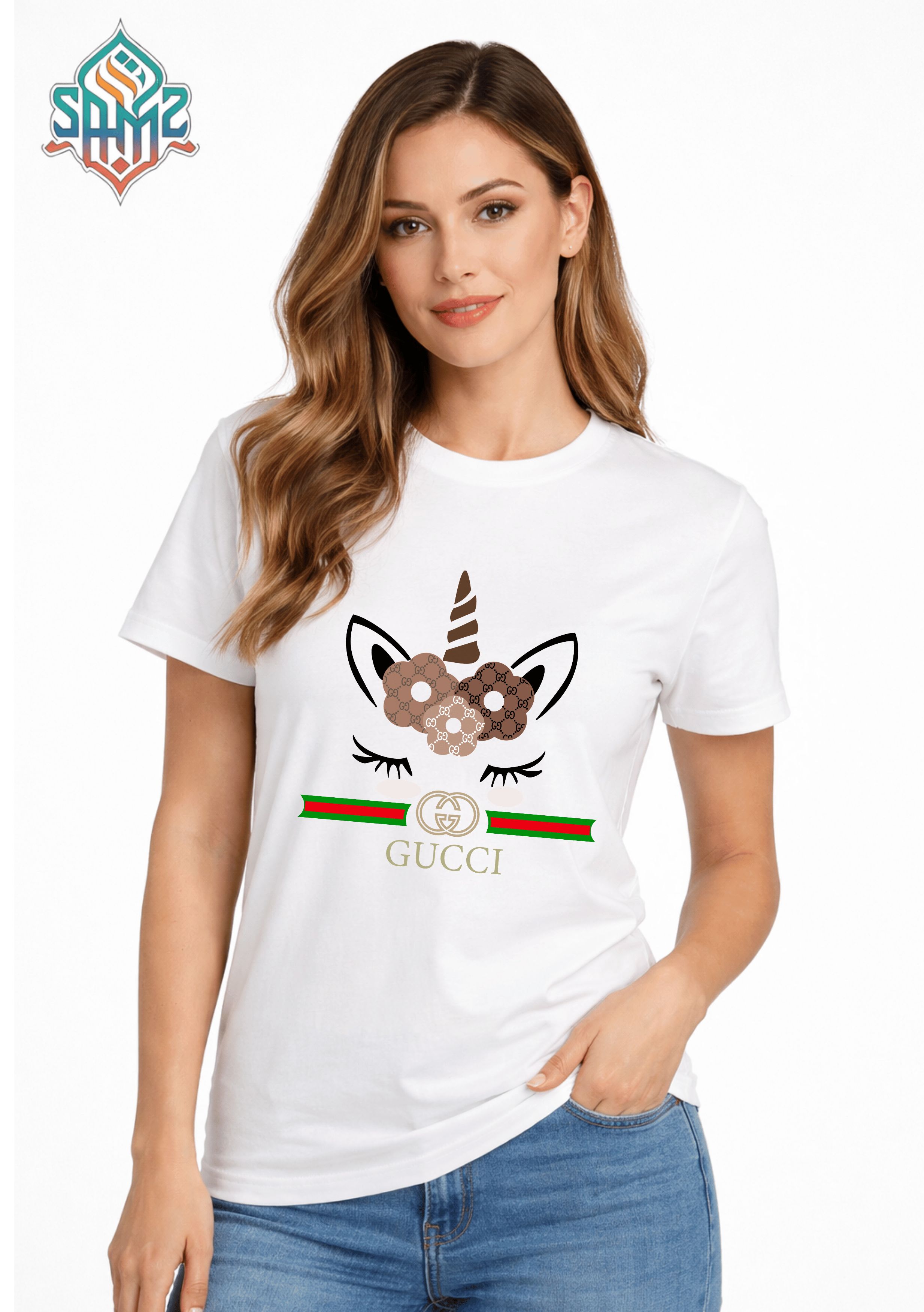 Kitten X Gucci – Premium DTF Transfer Print for T-Shirts | Custom Heat Transfer Design for Men Women Kids | High Quality Graphic Shirt Printing | SAMZ 24
