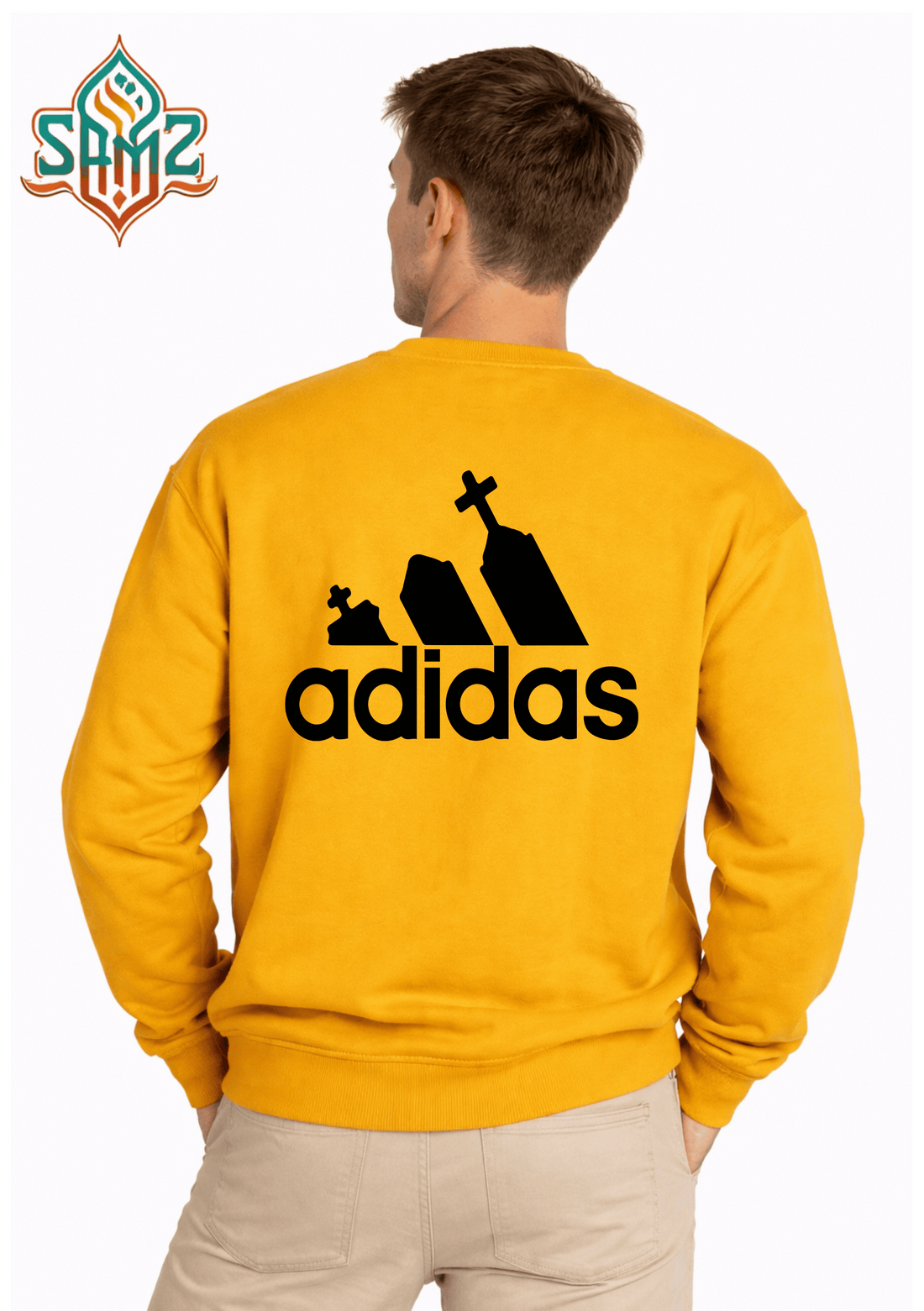 The Adidas With Cross – Premium DTF Transfer Print for T-Shirts | Custom Heat Transfer Unisex | High Quality Shirt Printing | SAMZ 24