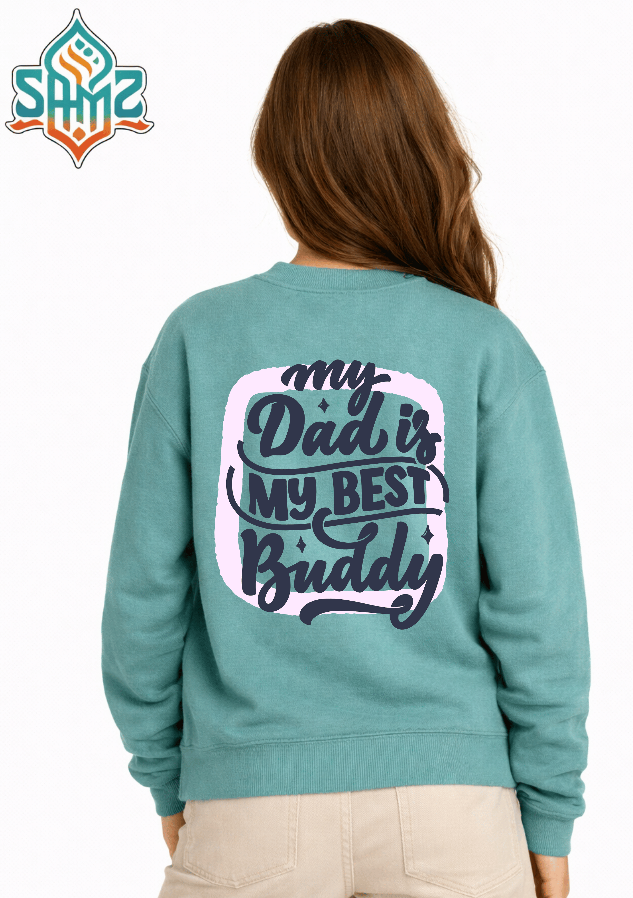 My Dad Is My Best Buddy – Premium DTF Transfer Print for T-Shirts | Custom Heat Transfer Unisex | High Quality Shirt Printing | SAMZ 24