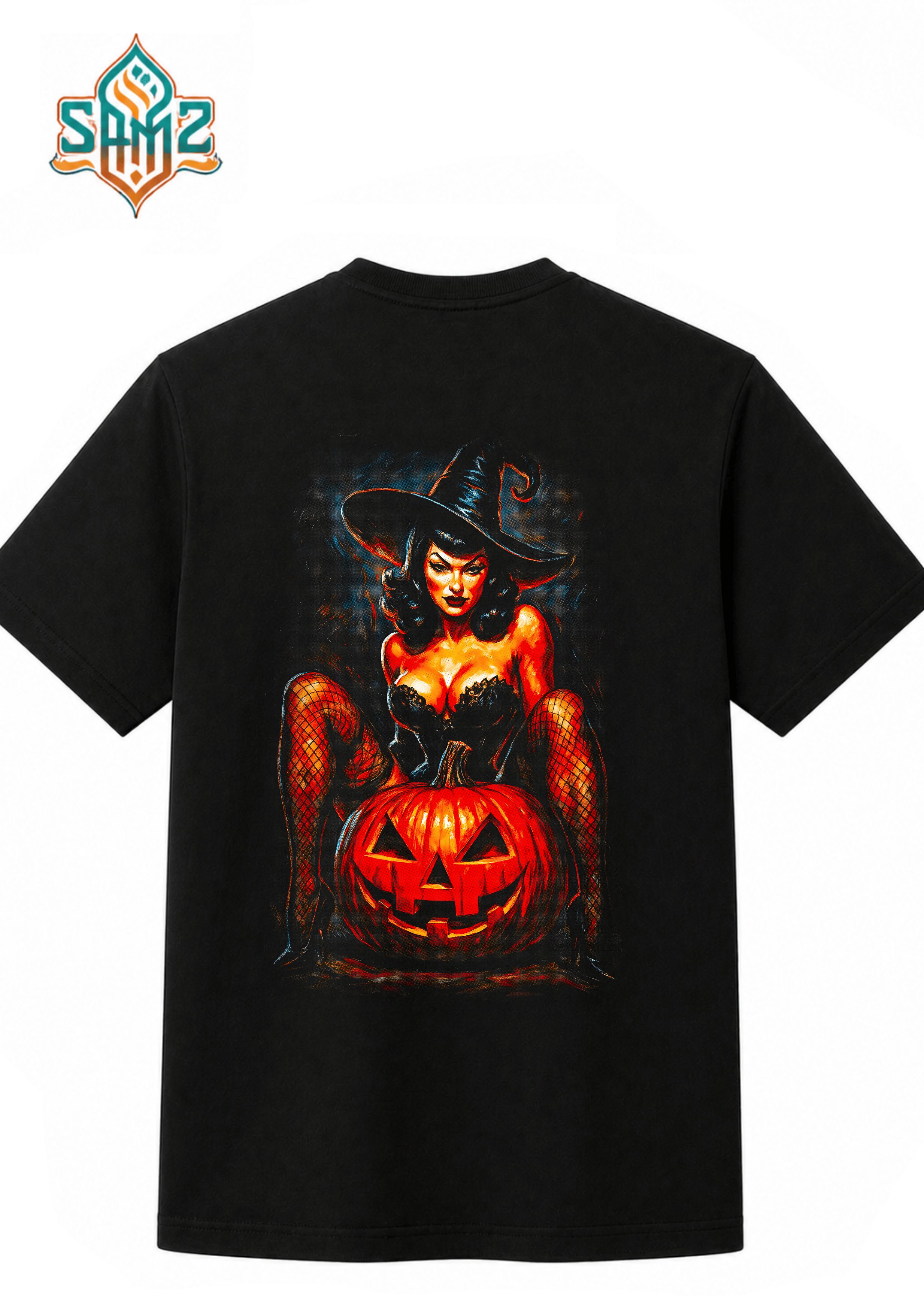 Pin-Up Witch – Premium DTF Transfer Print for T-Shirts | Custom Heat Transfer Design Unisex | High Quality Shirt Printing | SAMZ 24