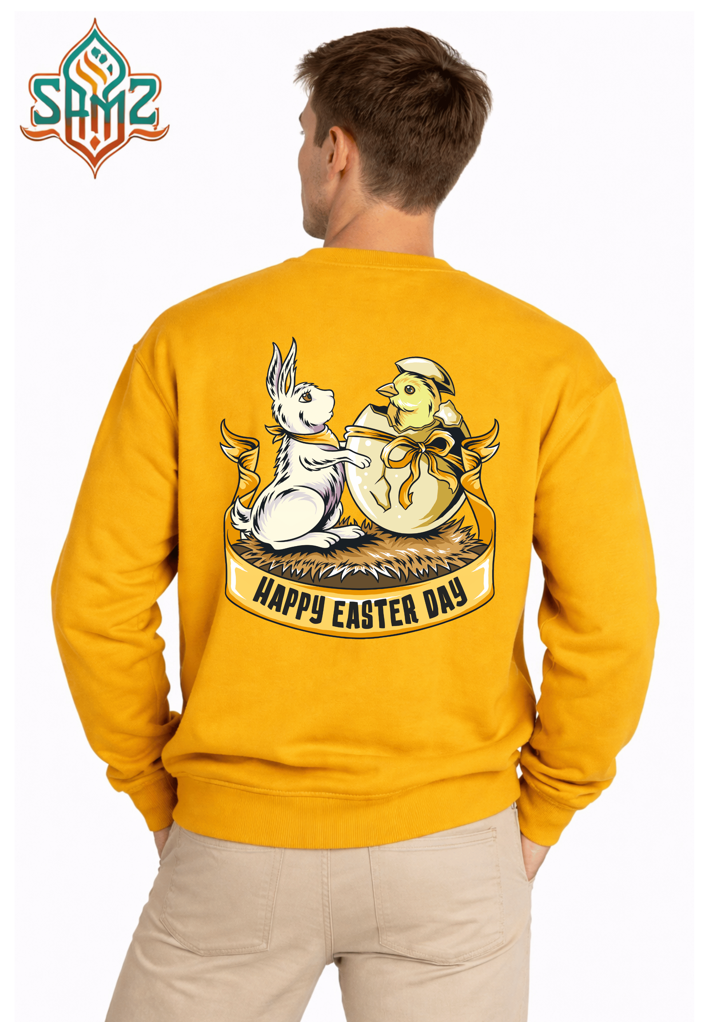 Easter Bunny Chick Love – Premium DTF Transfer Print for T-Shirts | Custom Heat Transfer Unisex | High Quality Shirt Printing | SAMZ 24