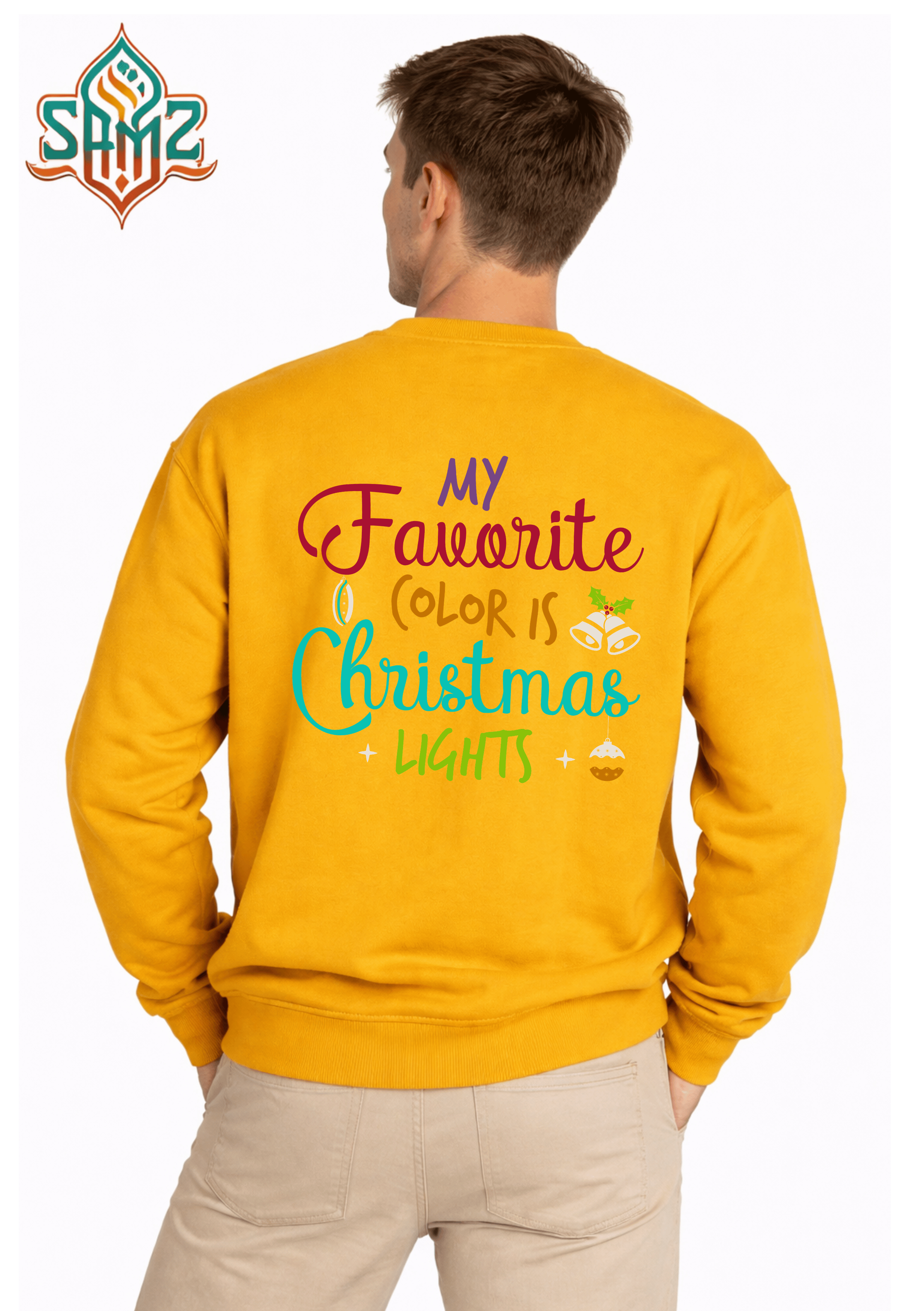 My Favorite Color Is Christmas Lights  – Premium DTF Transfer Print for T-Shirts | Custom Heat Transfer Unisex | High Quality Shirt Printing | SAMZ 24