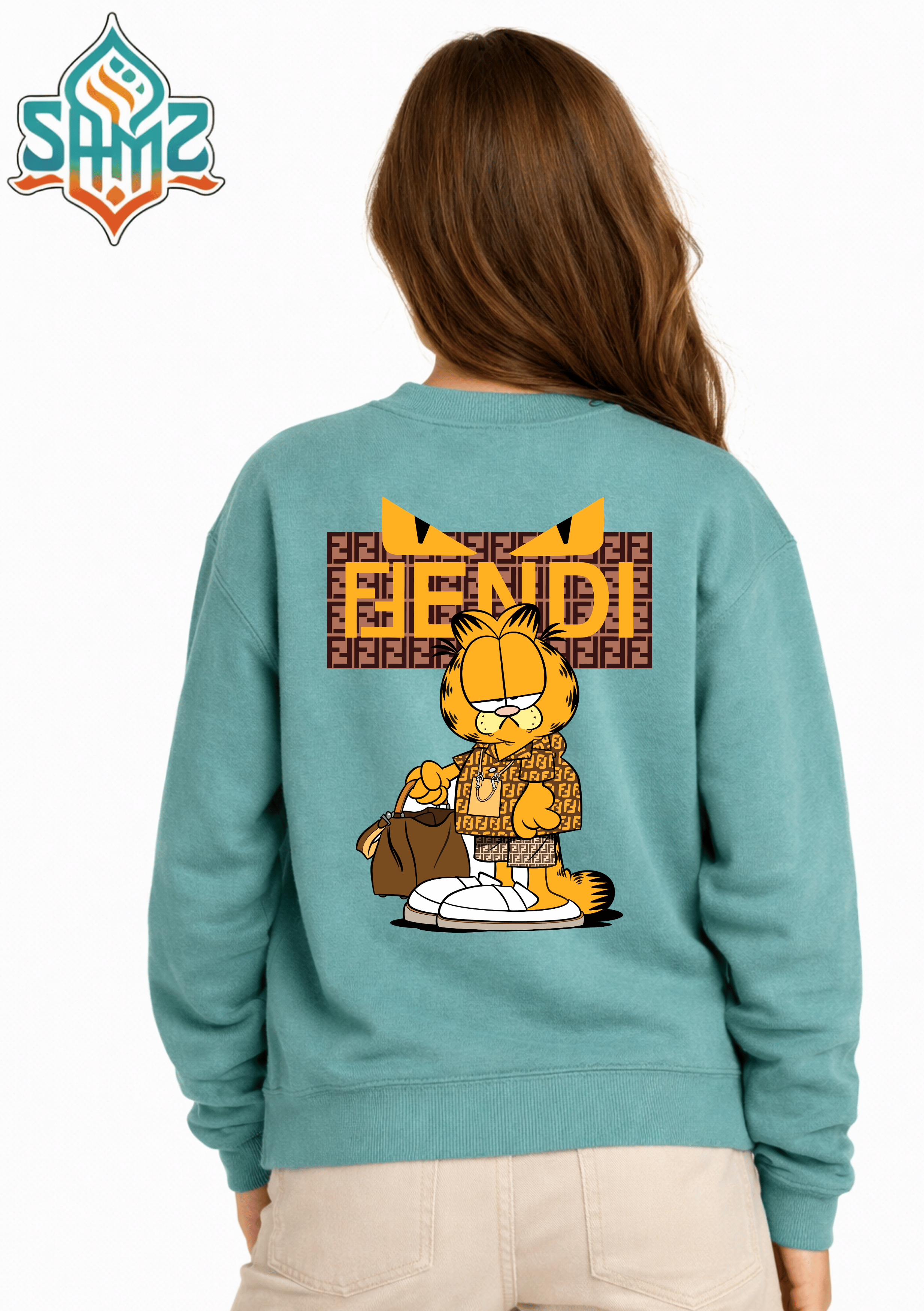 Fendi Garfield Style – Premium DTF Transfer Print for T-Shirts | Custom Heat Transfer Unisex | High Quality Shirt Printing | SAMZ 24