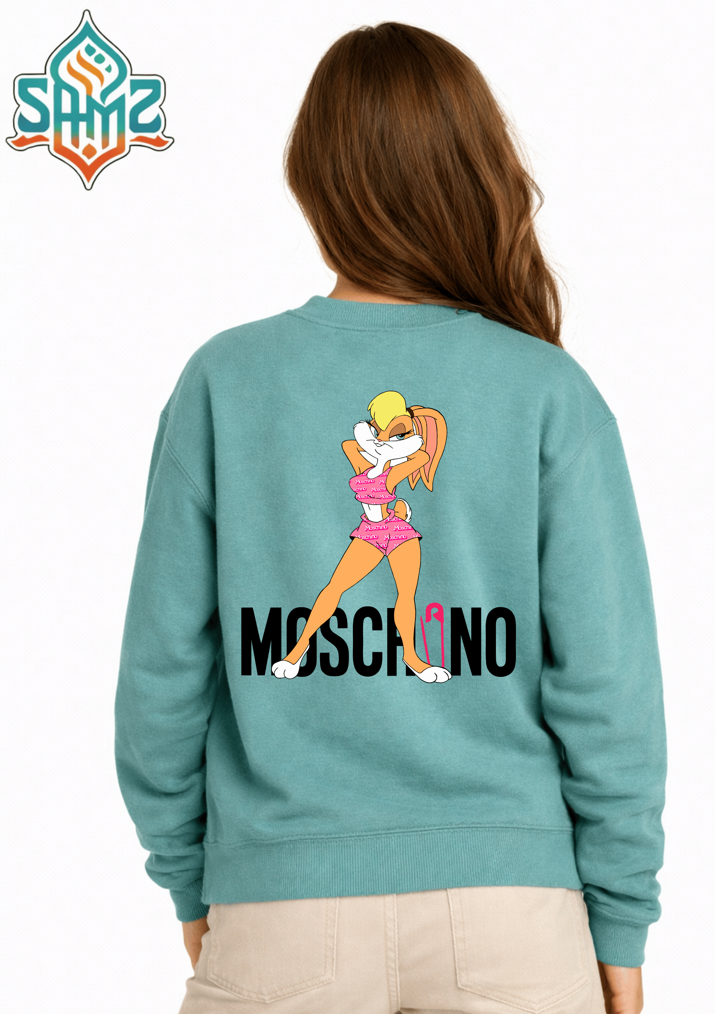 Moschino Lola Style – Premium DTF Transfer Print for T-Shirts | Custom Heat Transfer Unisex | High Quality Shirt Printing | SAMZ 24