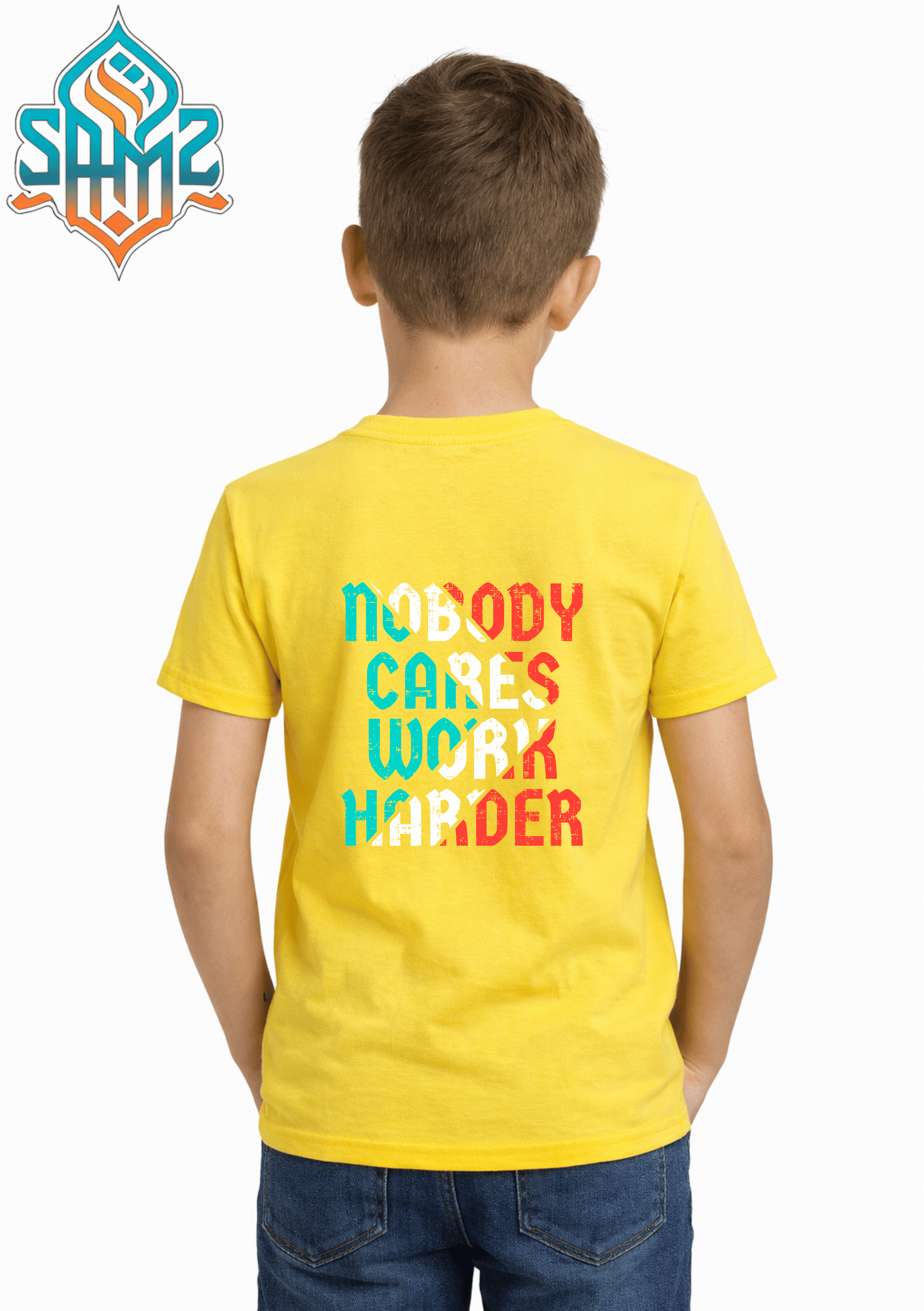 Nobody Cares Work Harder – Premium DTF Transfer Print for T-Shirts | Custom Heat Transfer Design Unisex | High Quality Shirt Printing | SAMZ 24