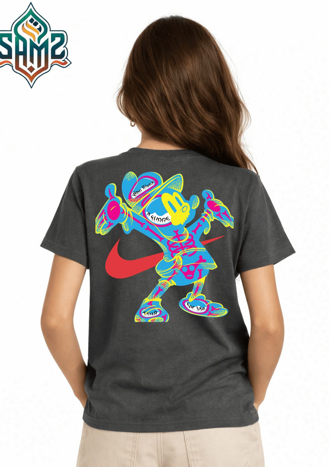 Mickey Mouse Nike – Premium DTF Transfer Print for T-Shirts | Custom Heat Transfer Design for Men Women Kids | High Quality Graphic Shirt Printing | SAMZ 24