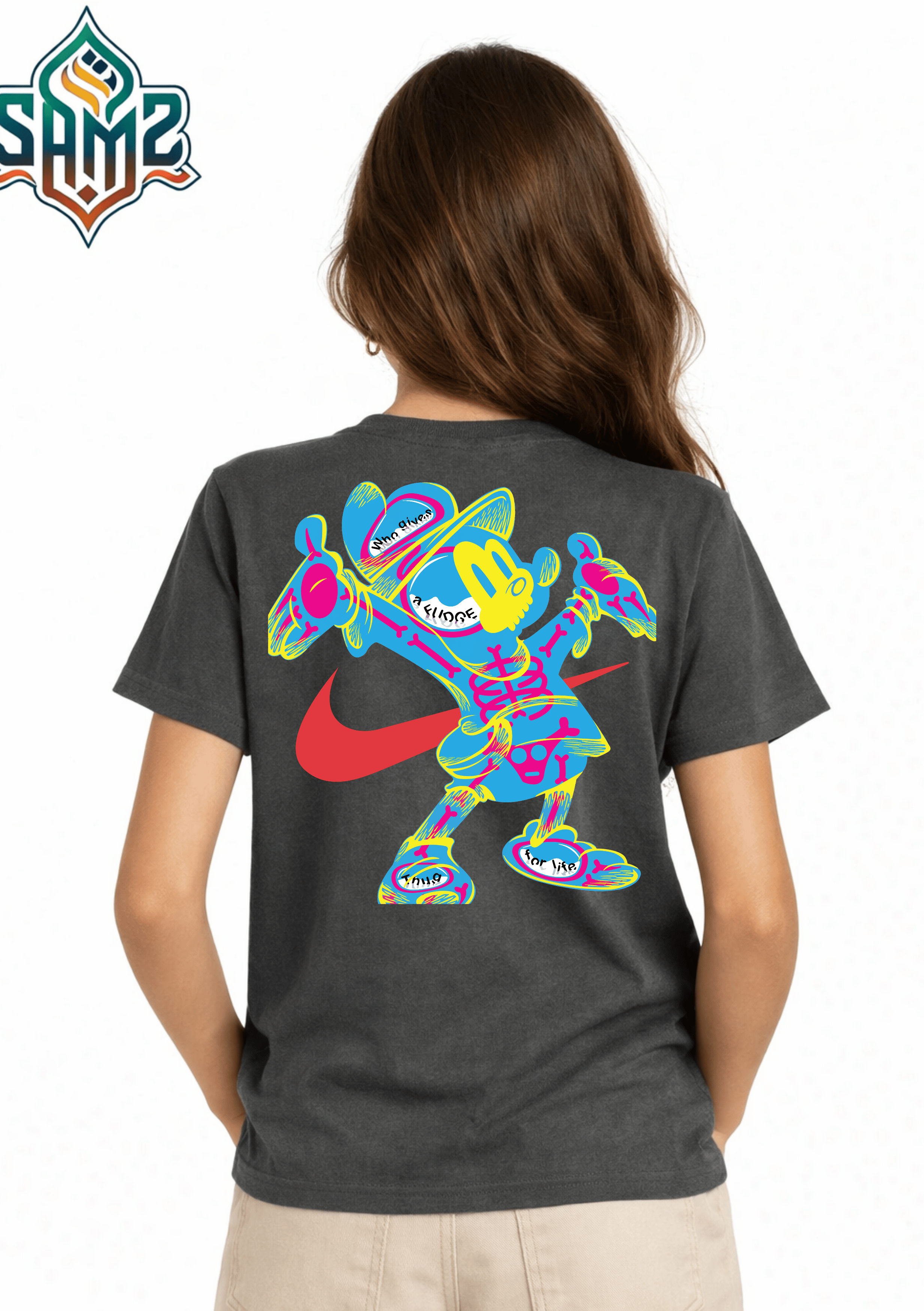 Mickey Mouse Nike – Premium DTF Transfer Print for T-Shirts | Custom Heat Transfer Design for Men Women Kids | High Quality Graphic Shirt Printing | SAMZ 24