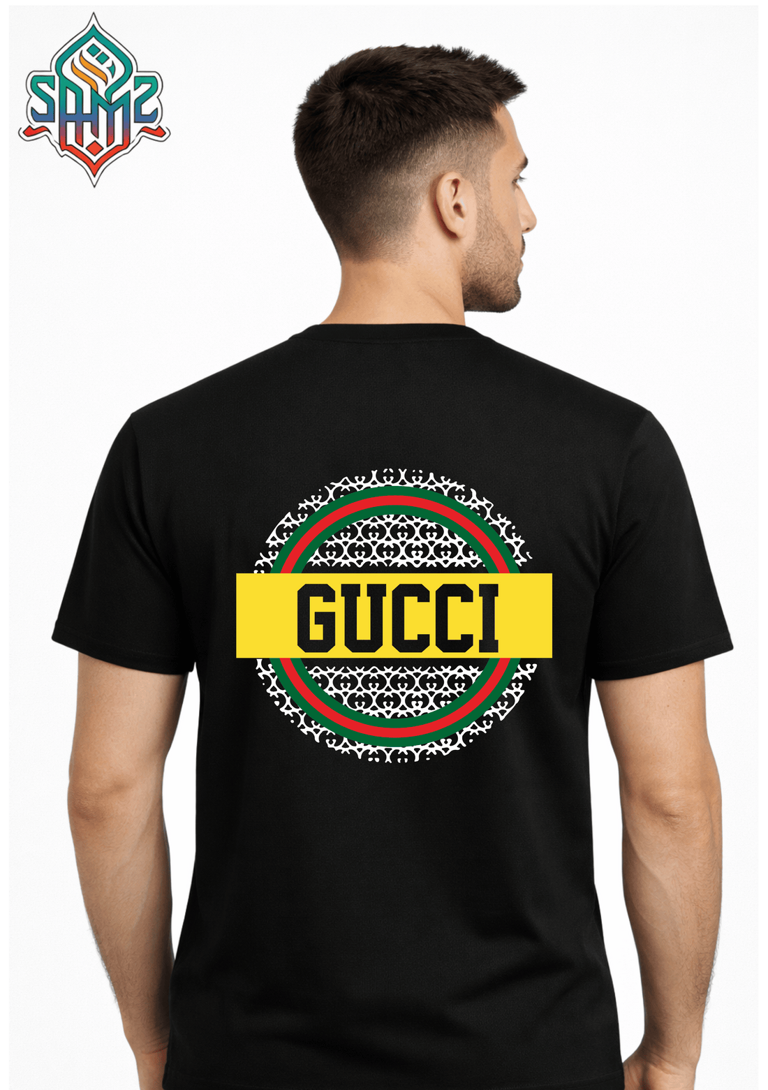 GUCCI  – Premium DTF Transfer Print for T-Shirts | Custom Heat Transfer Design for Men Women Kids | High Quality Graphic Shirt Printing | SAMZ 24