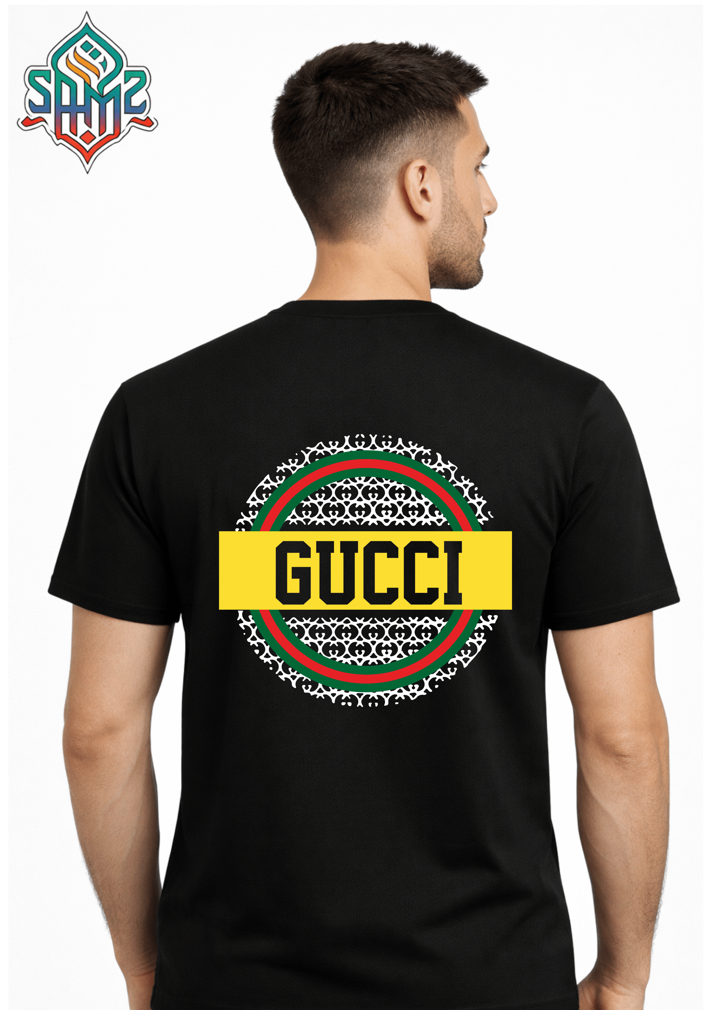 GUCCI  – Premium DTF Transfer Print for T-Shirts | Custom Heat Transfer Design for Men Women Kids | High Quality Graphic Shirt Printing | SAMZ 24