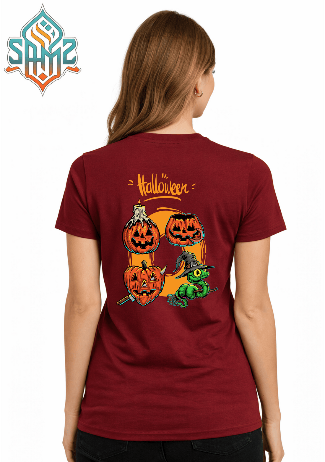 Halloween Pumpkins Witch – Premium DTF Transfer Print for T-Shirts | Custom Heat Transfer Unisex | High Quality Shirt Printing | SAMZ 24