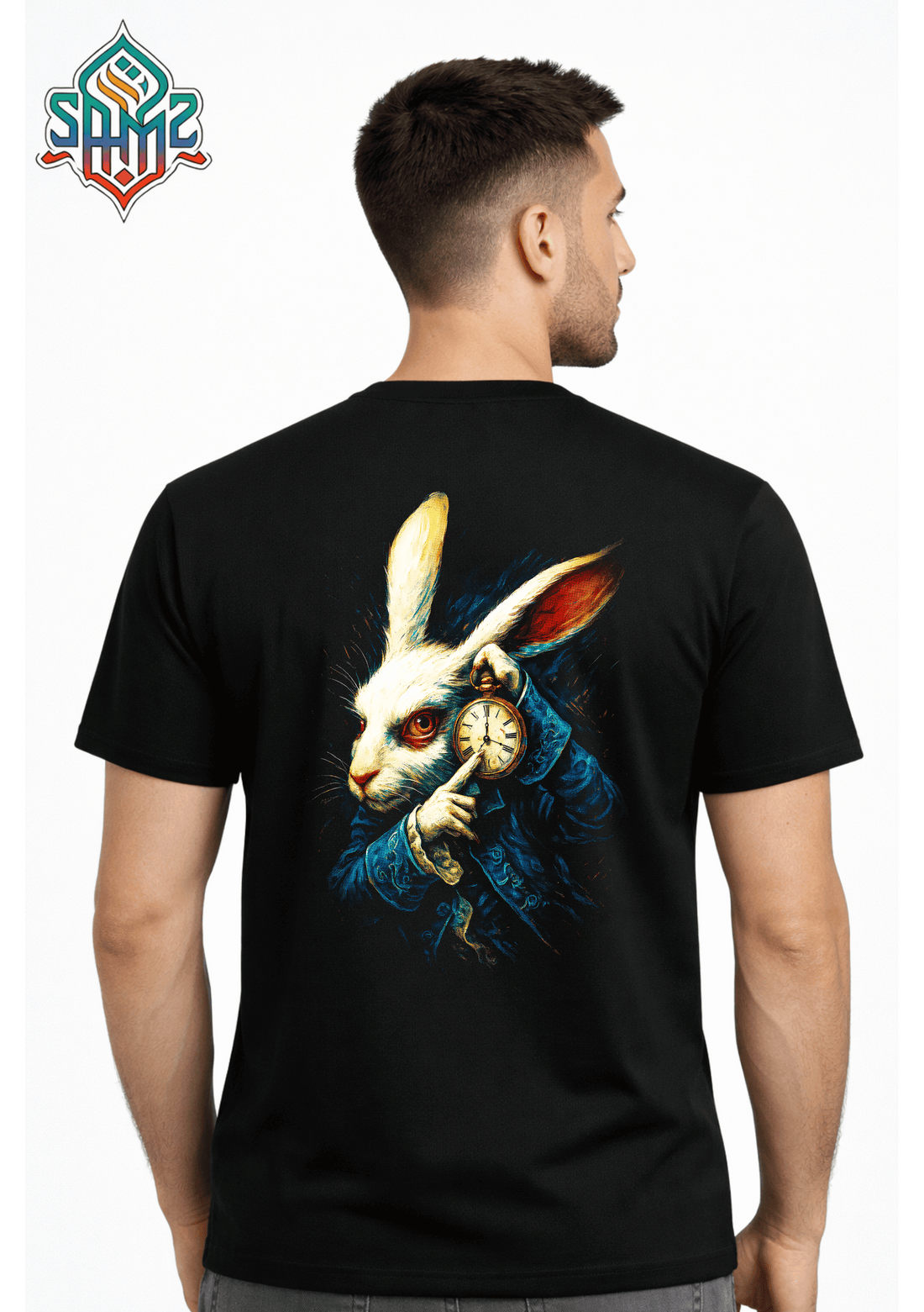 Alice in Wonderland Rabbit – Premium DTF Transfer Print for T-Shirts | Custom Heat Transfer Design Unisex | High Quality Shirt Printing | SAMZ 24