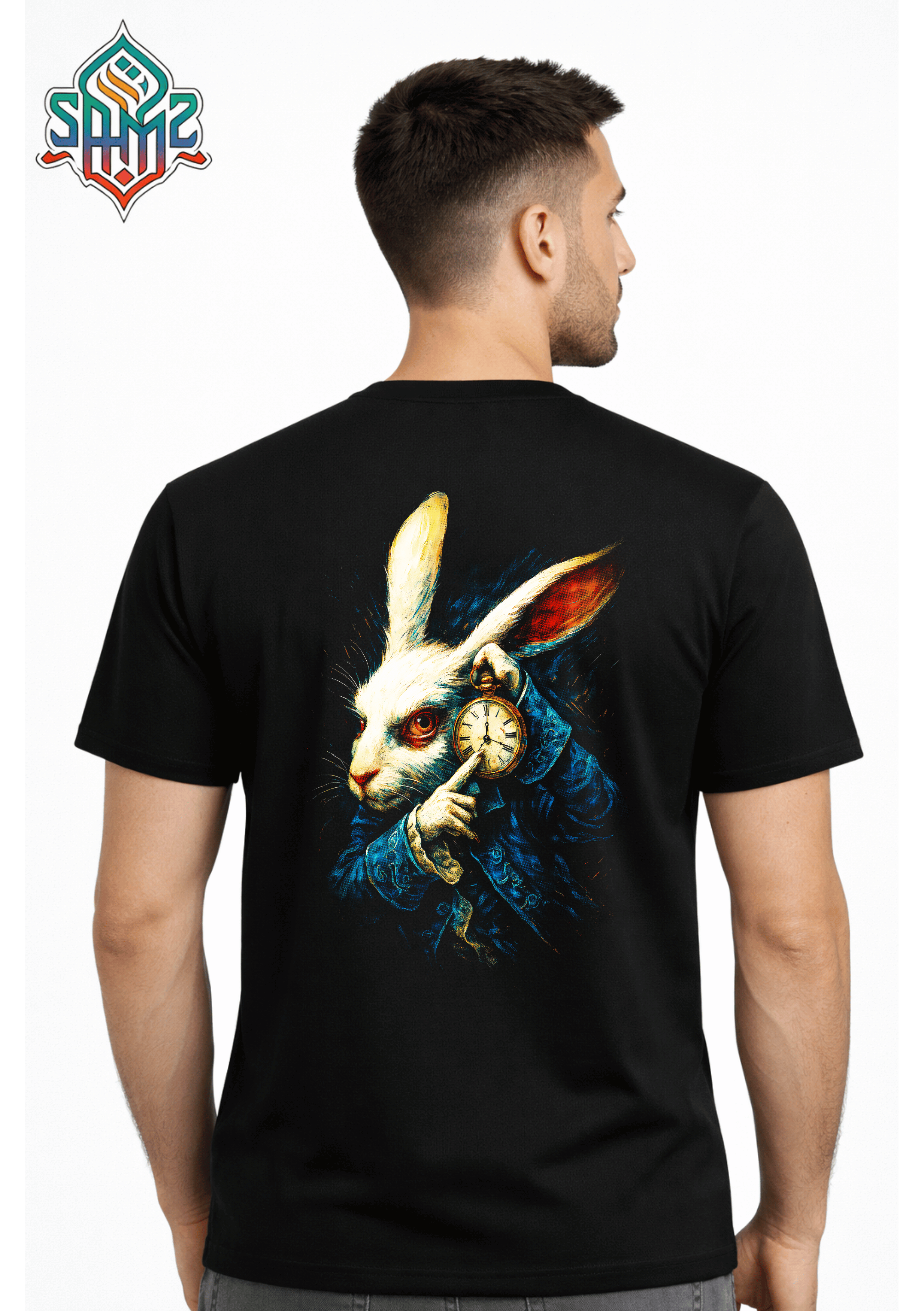 Alice in Wonderland Rabbit – Premium DTF Transfer Print for T-Shirts | Custom Heat Transfer Design Unisex | High Quality Shirt Printing | SAMZ 24