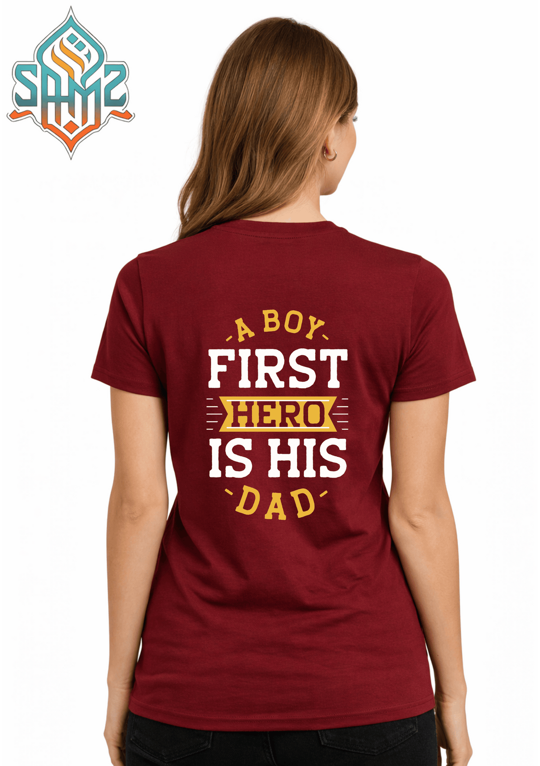A Boy First Hero Is His Dad – Premium DTF Transfer Print for T-Shirts | Custom Heat Transfer Unisex | High Quality Shirt Printing | SAMZ 24