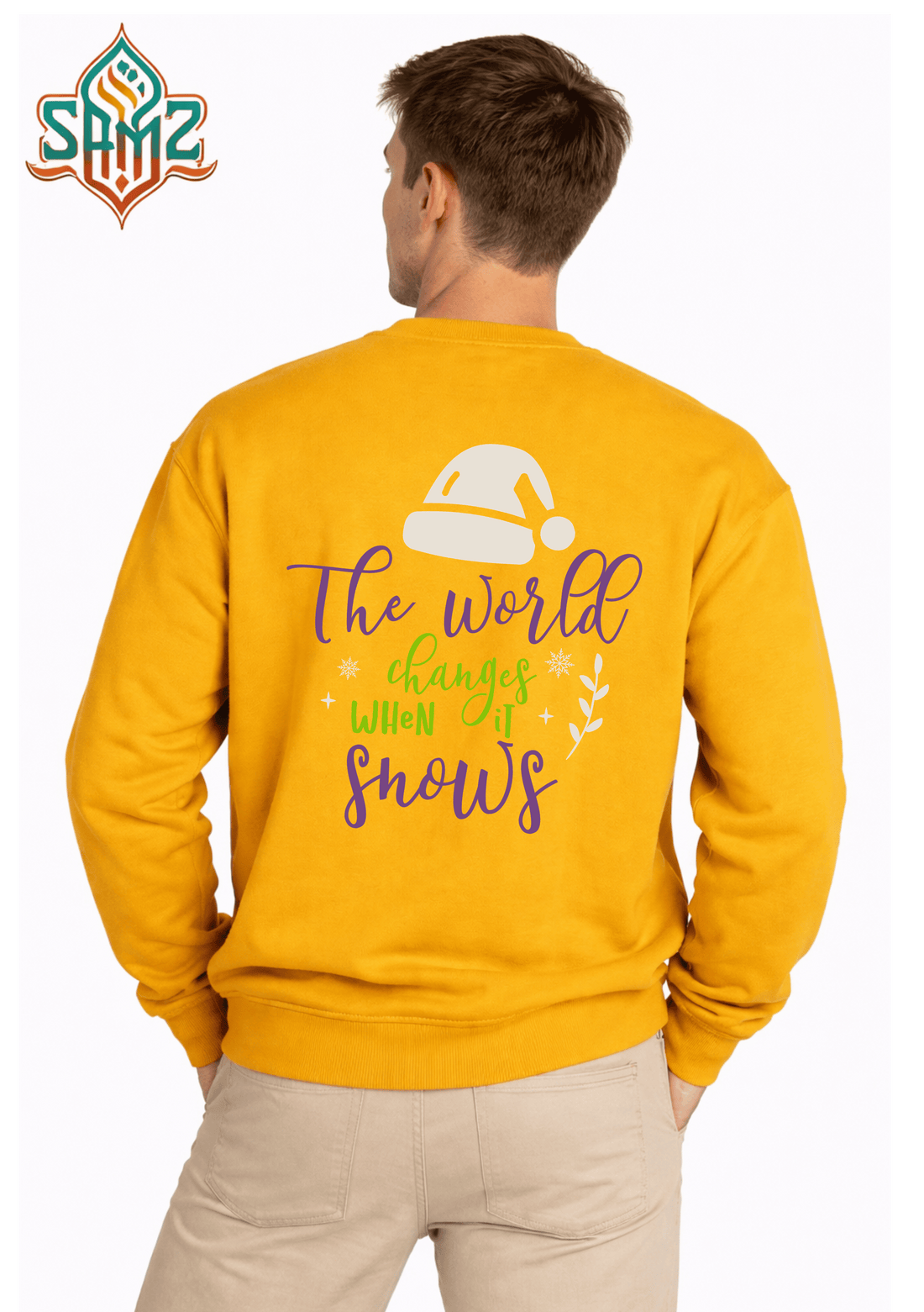 The World Changes When It Snows  – Premium DTF Transfer Print for T-Shirts | Custom Heat Transfer Unisex | High Quality Shirt Printing | SAMZ 24