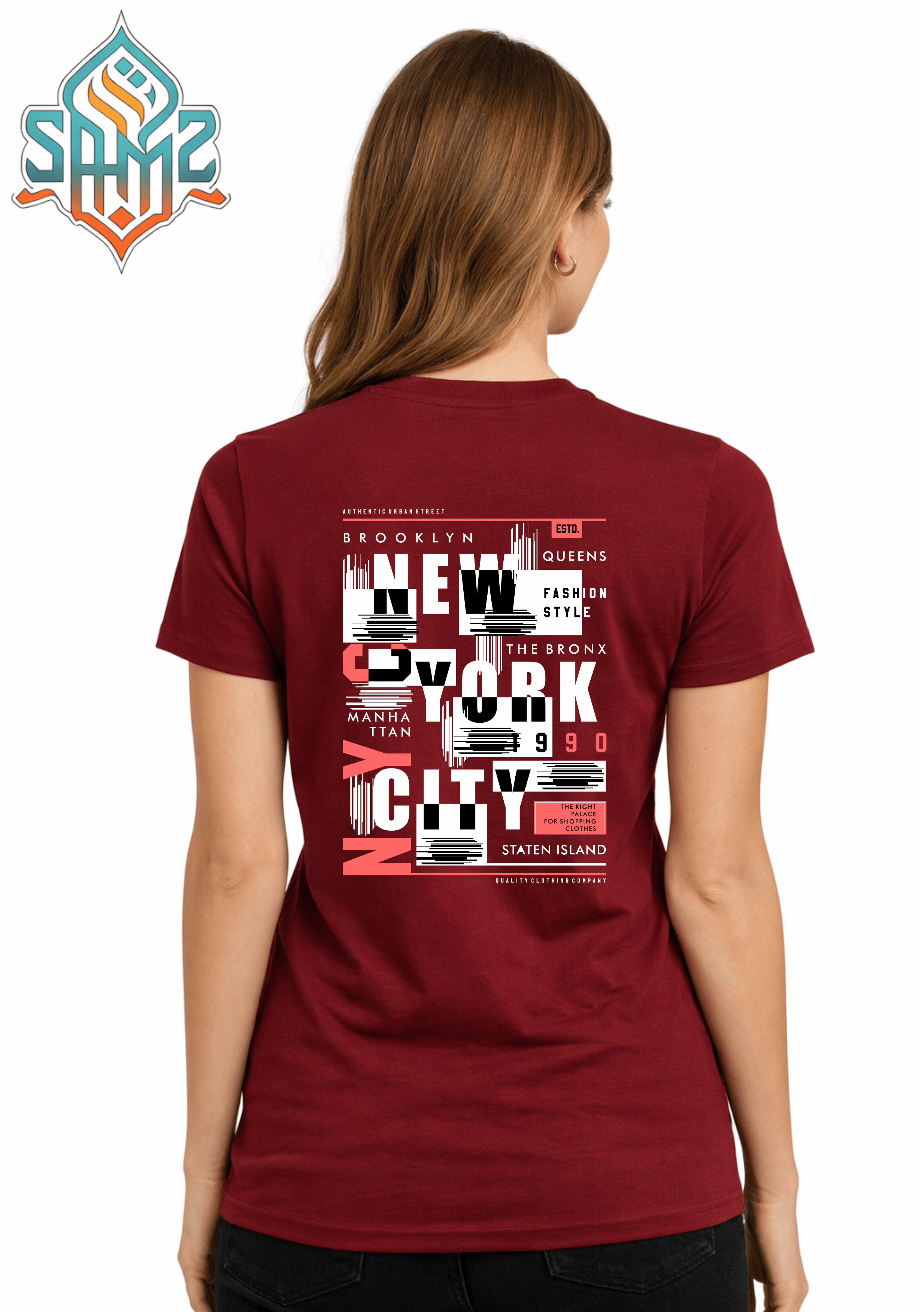 New York Brooklyn – Premium DTF Transfer Print for T-Shirts | Custom Heat Transfer Unisex | High Quality Shirt Printing | SAMZ 24