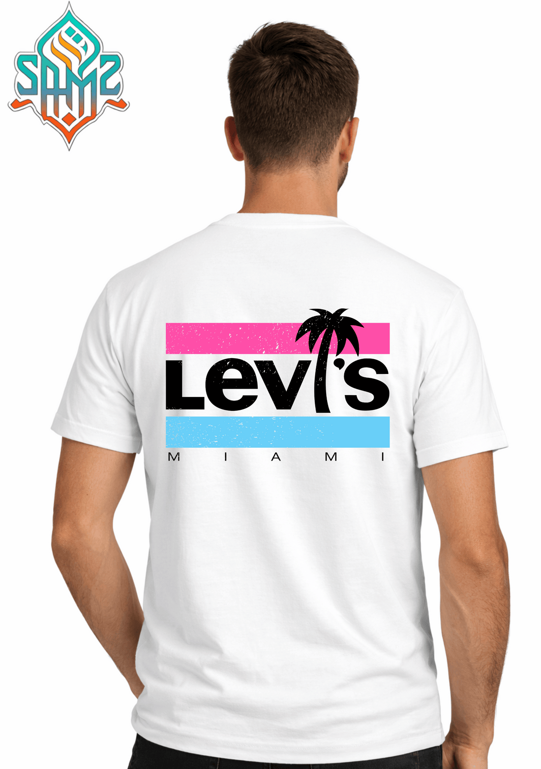 Levi's on the beach – Premium DTF Transfer Print for T-Shirts | Custom Heat Transfer Design Unisex | High Quality Shirt Printing | SAMZ 24