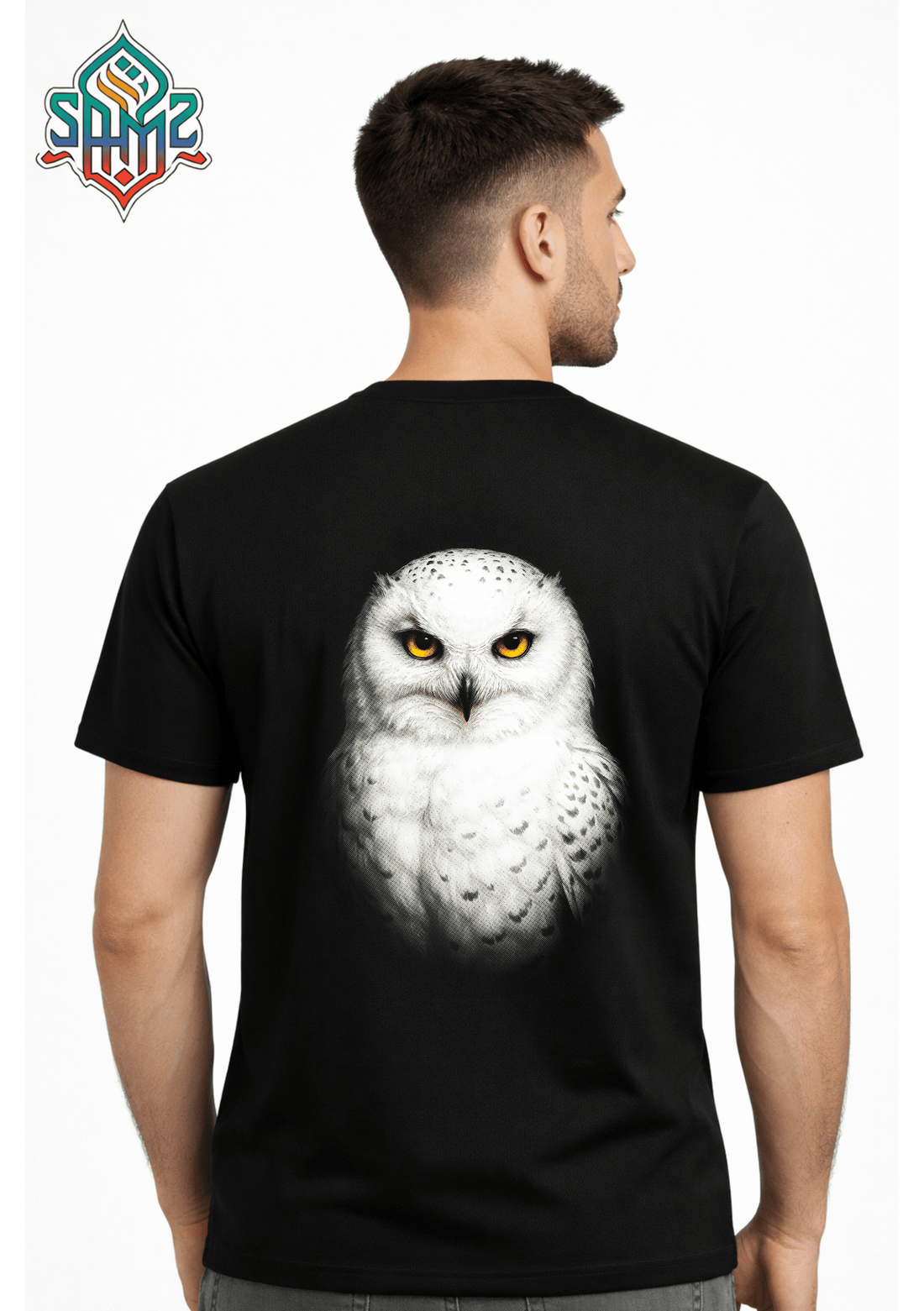 Snowy Owl Portrait – Premium DTF Transfer Print for T-Shirts | Custom Heat Transfer Design Unisex | High Quality Shirt Printing | SAMZ 24