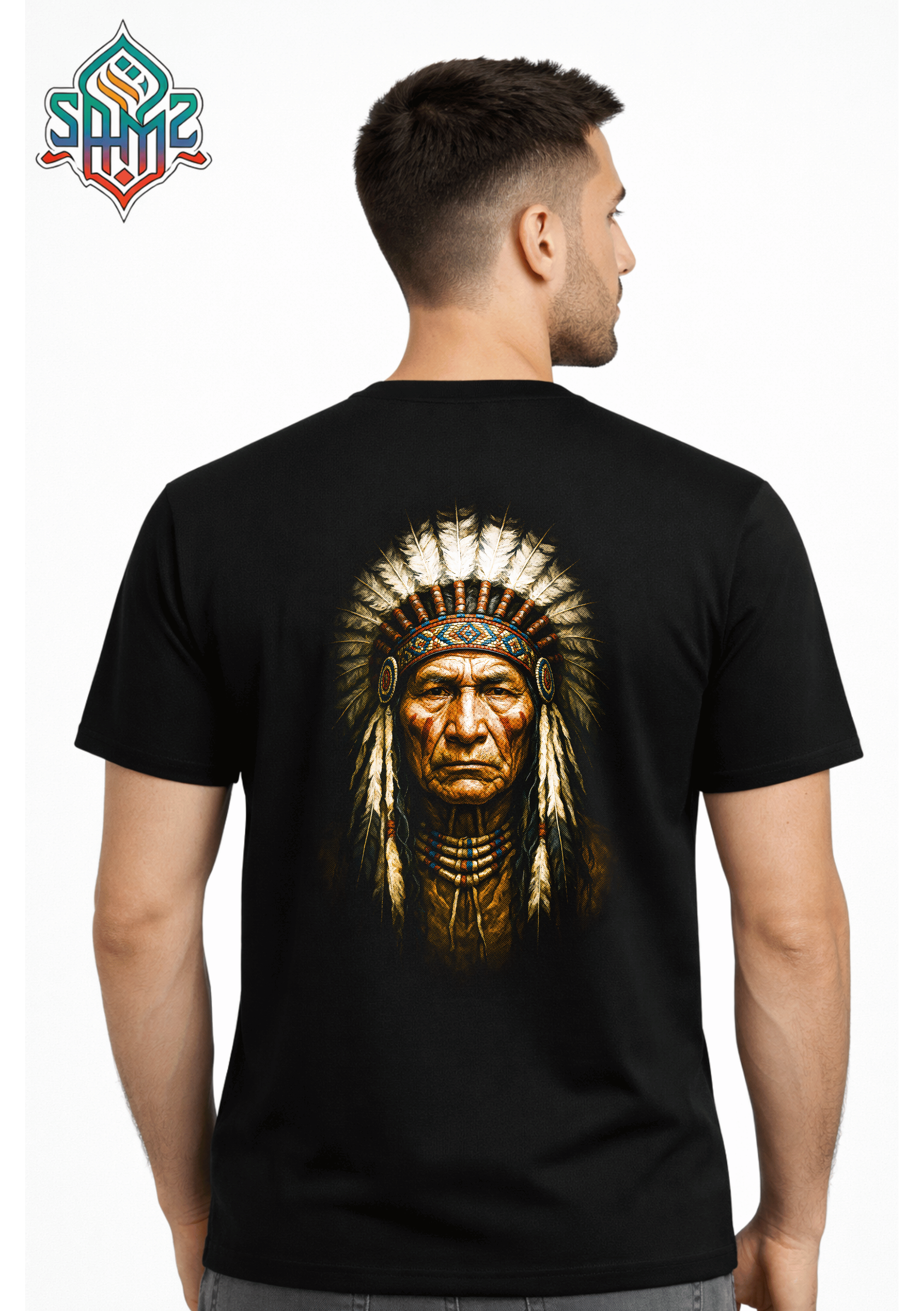 Noble Tribal Chief – Premium DTF Transfer Print for T-Shirts | Custom Heat Transfer Design Unisex | High Quality Shirt Printing | SAMZ 24
