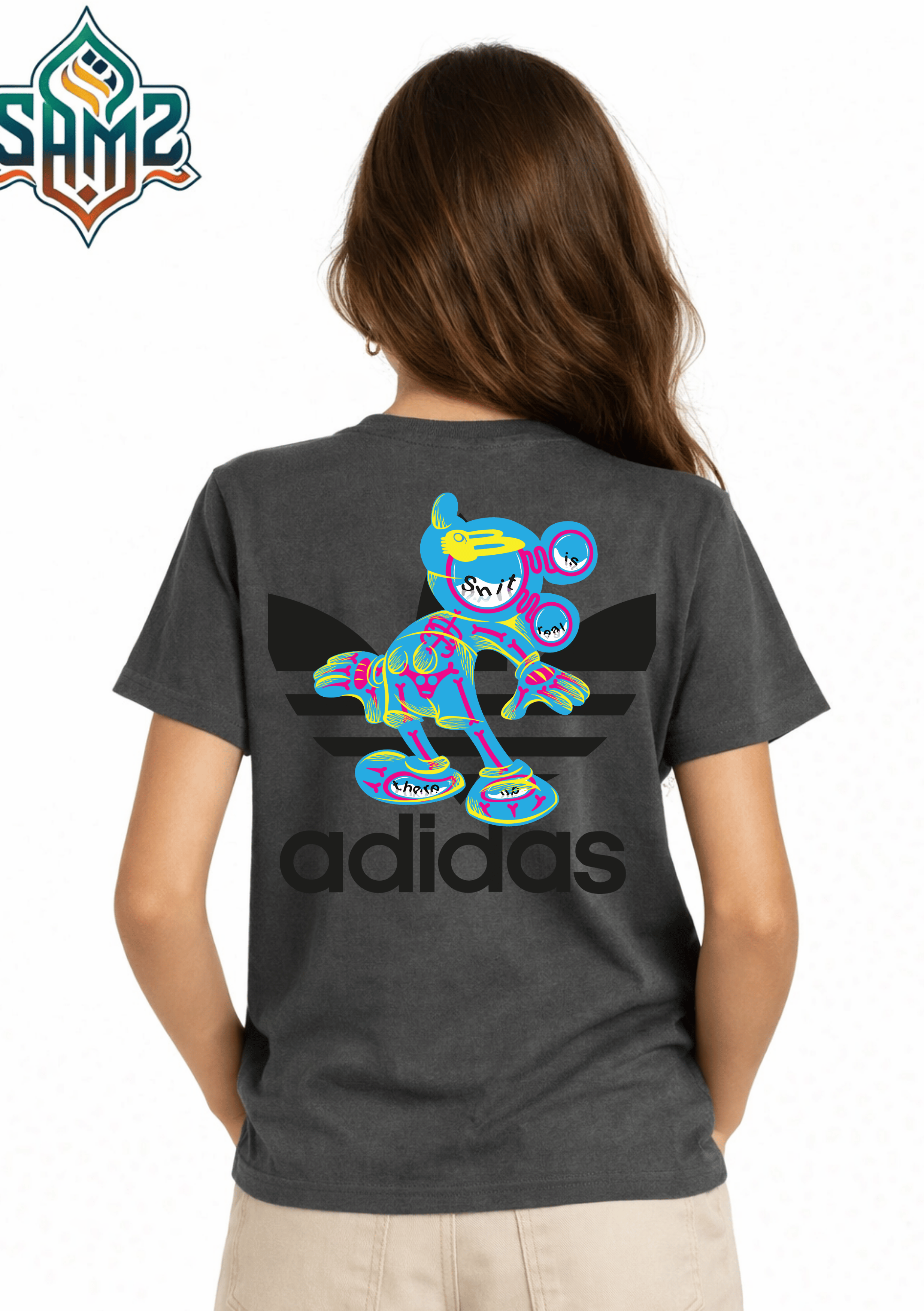 ADIDAS  – Premium DTF Transfer Print for T-Shirts | Custom Heat Transfer Design for Men Women Kids | High Quality Graphic Shirt Printing | SAMZ 24