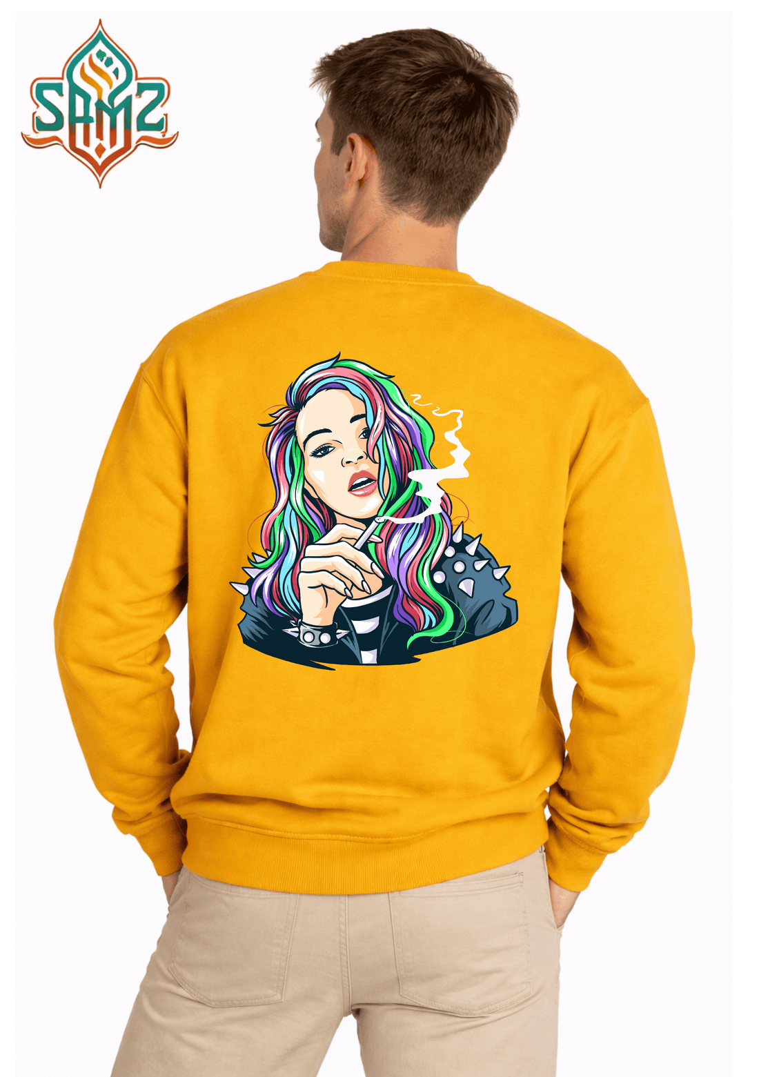 Neon Rebel Girl – Premium DTF Transfer Print for T-Shirts | Custom Heat Transfer Unisex | High Quality Shirt Printing | SAMZ 24