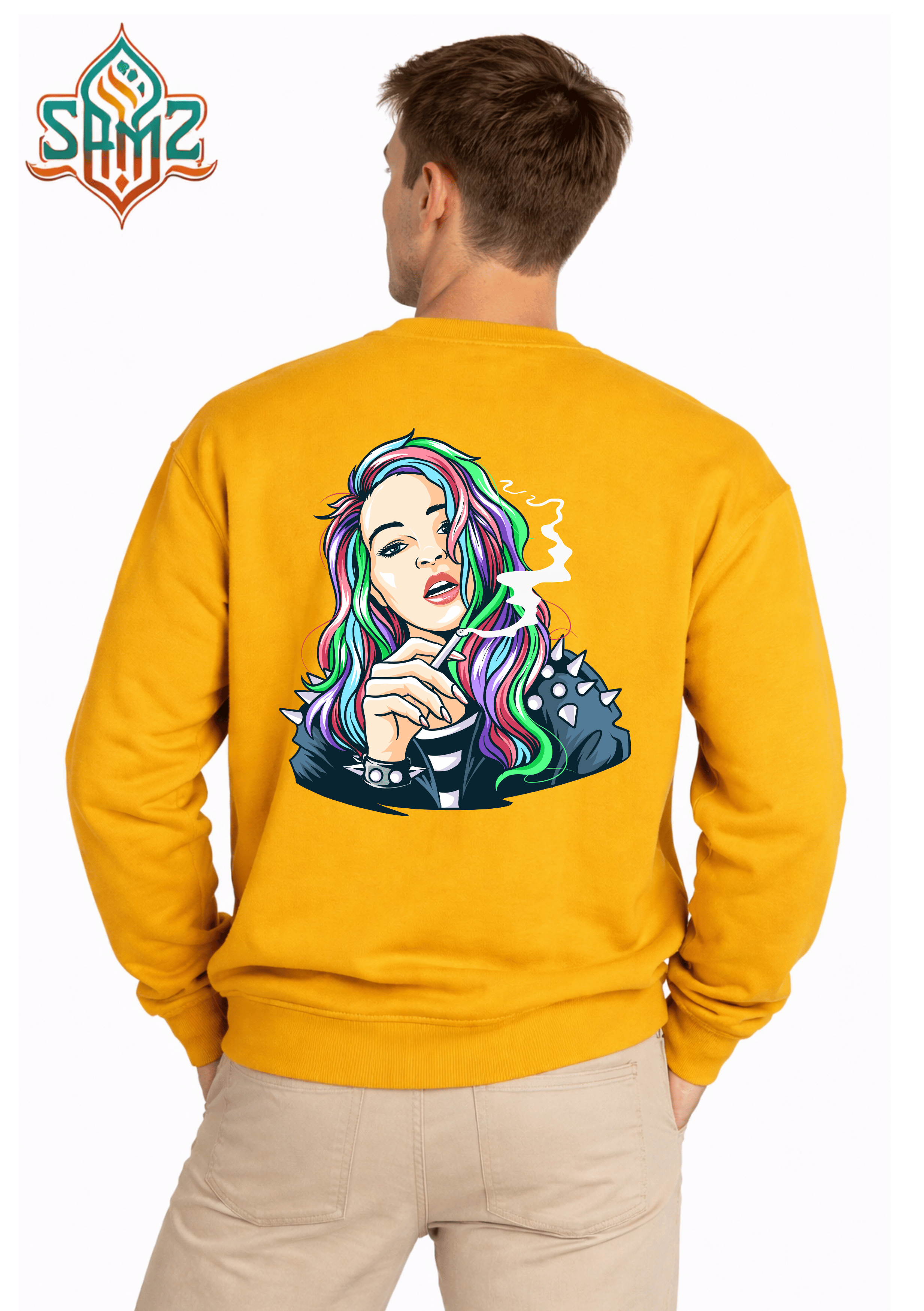 Neon Rebel Girl – Premium DTF Transfer Print for T-Shirts | Custom Heat Transfer Unisex | High Quality Shirt Printing | SAMZ 24