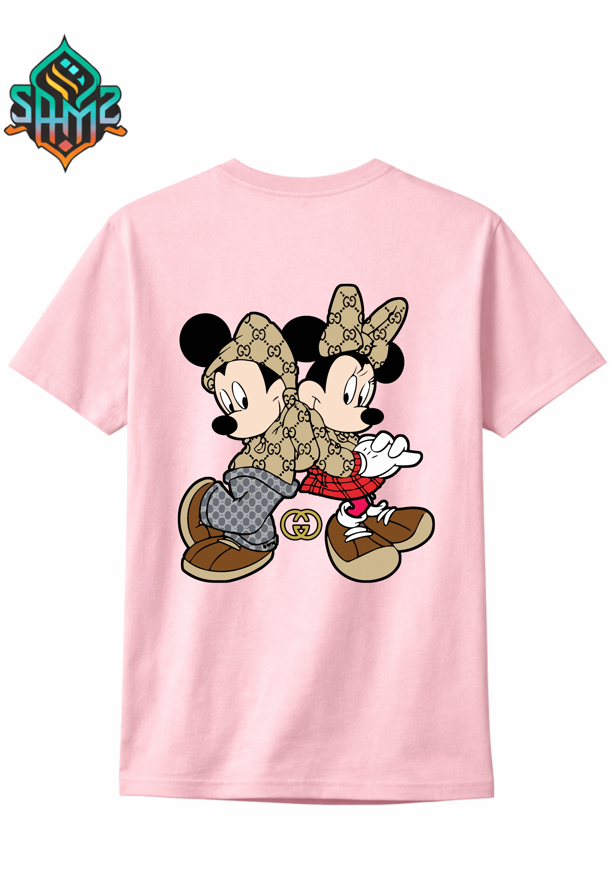 Mickey Mouse Couple  – Premium DTF Transfer Print for T-Shirts | Custom Heat Transfer Design for Men Women Kids | High Quality Graphic Shirt Printing | SAMZ 24