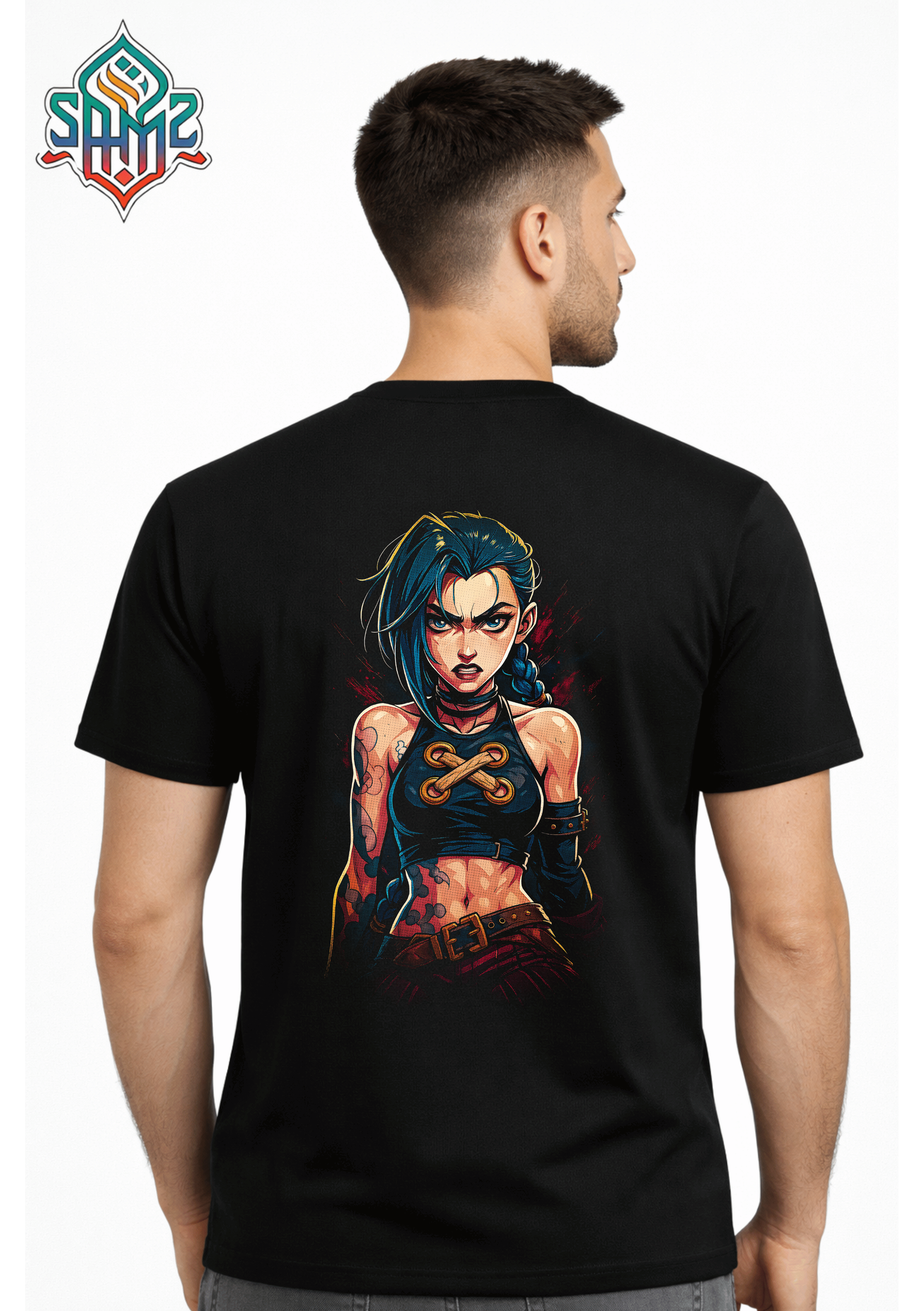 Anime Fighter Girl – Premium DTF Transfer Print for T-Shirts | Custom Heat Transfer Design Unisex | High Quality Shirt Printing | SAMZ 24