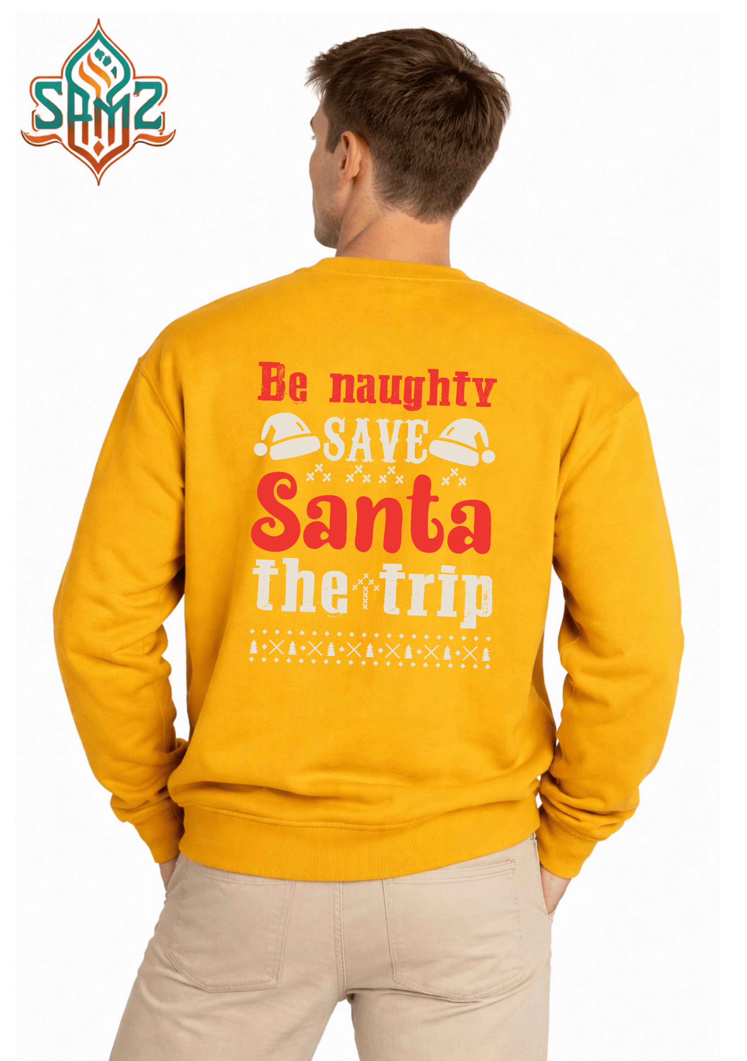 Be Naughty Save Santa The Trip  – Premium DTF Transfer Print for T-Shirts | Custom Heat Transfer Unisex | High Quality Shirt Printing | SAMZ 24