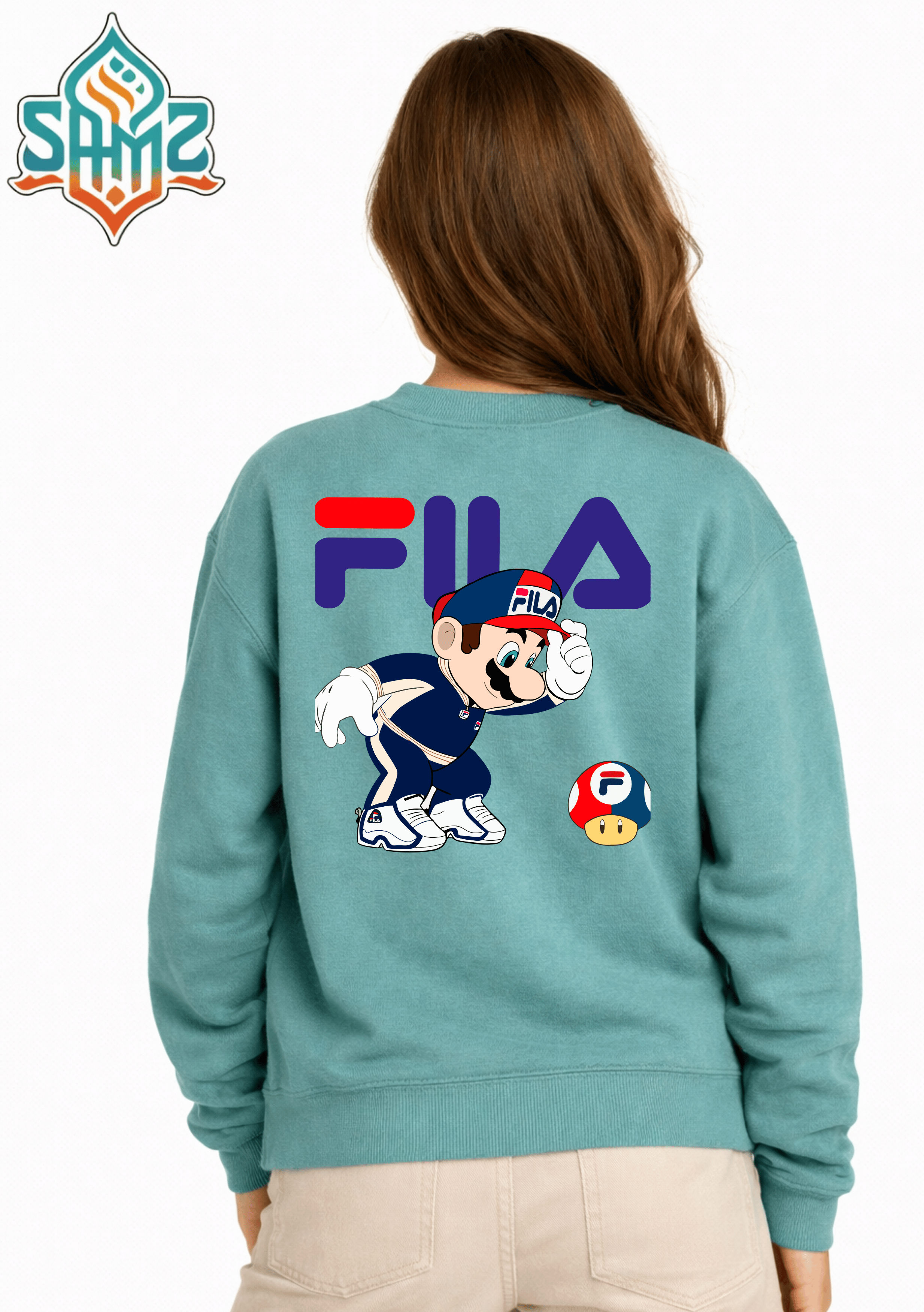 FILA Mario Style – Premium DTF Transfer Print for T-Shirts | Custom Heat Transfer Unisex | High Quality Shirt Printing | SAMZ 24