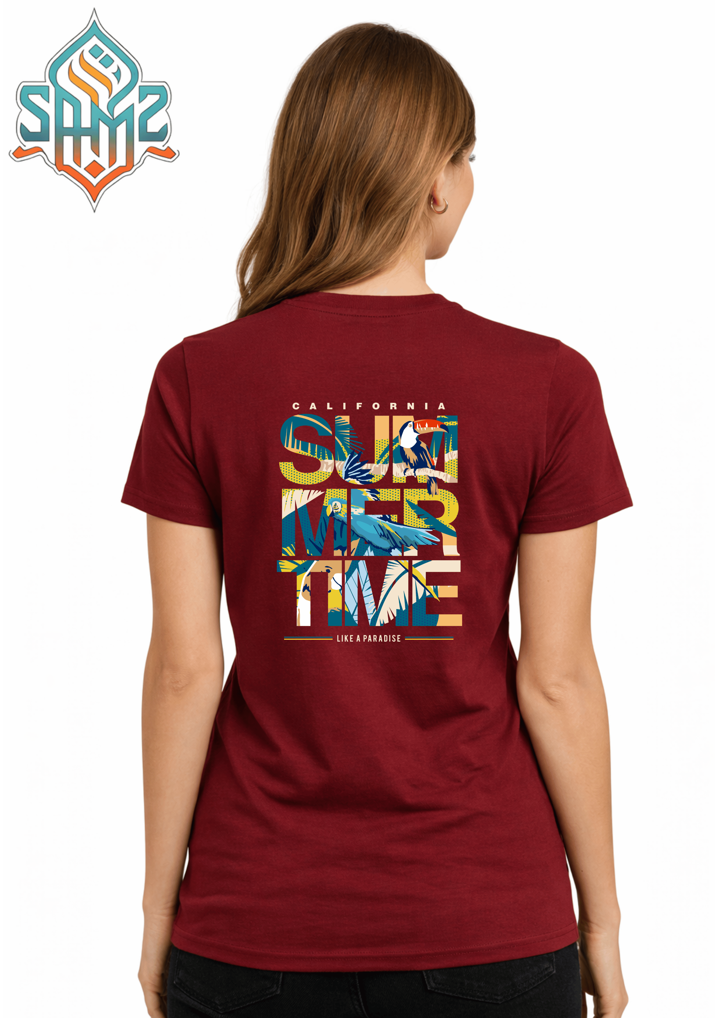 California Summer Time – Premium DTF Transfer Print for T-Shirts | Custom Heat Transfer Unisex | High Quality Shirt Printing | SAMZ 24