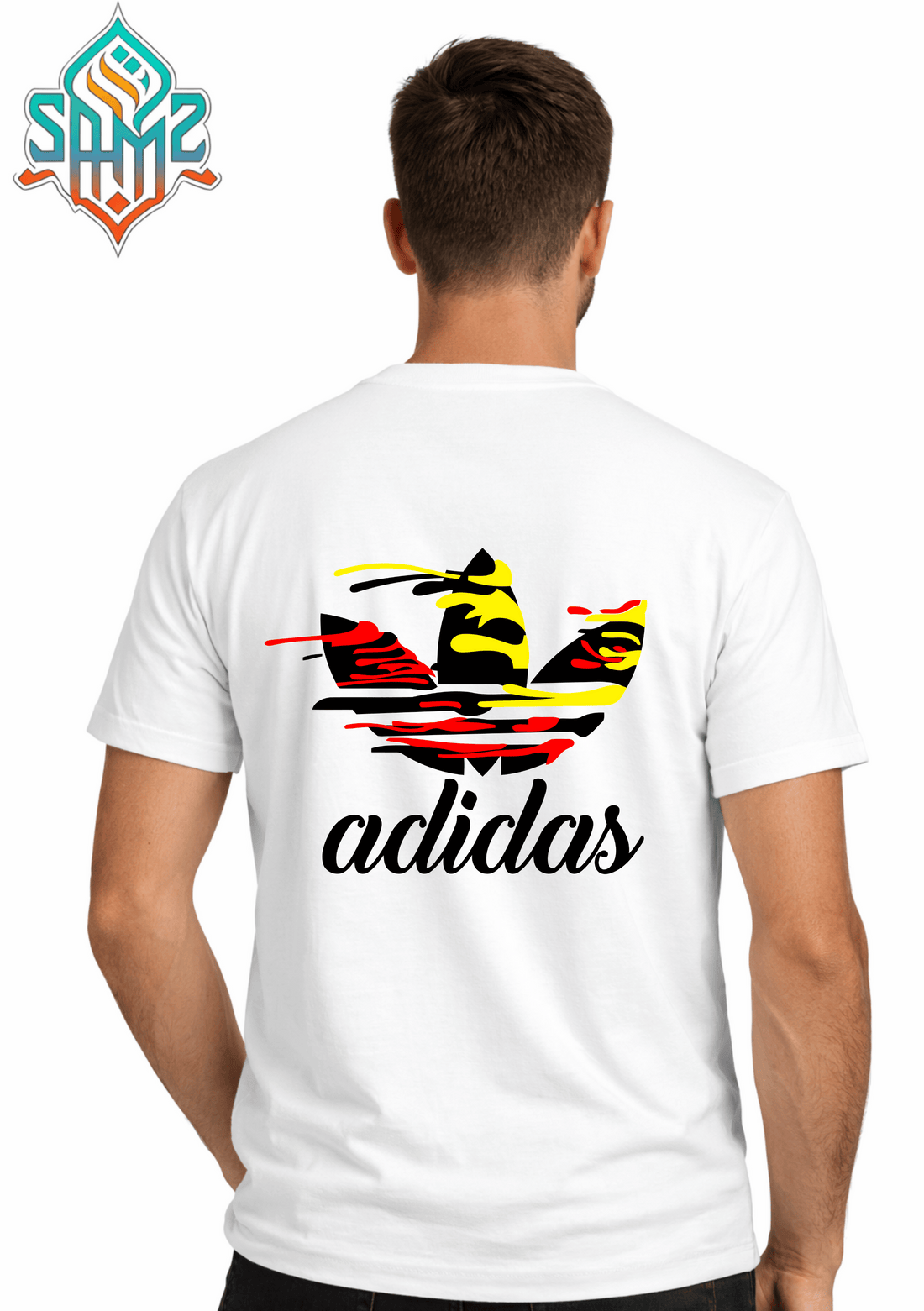 Abstract Red Yellow Flow – Premium DTF Transfer Print for T-Shirts | Custom Heat Transfer Design Unisex | High Quality Shirt Printing | SAMZ 24