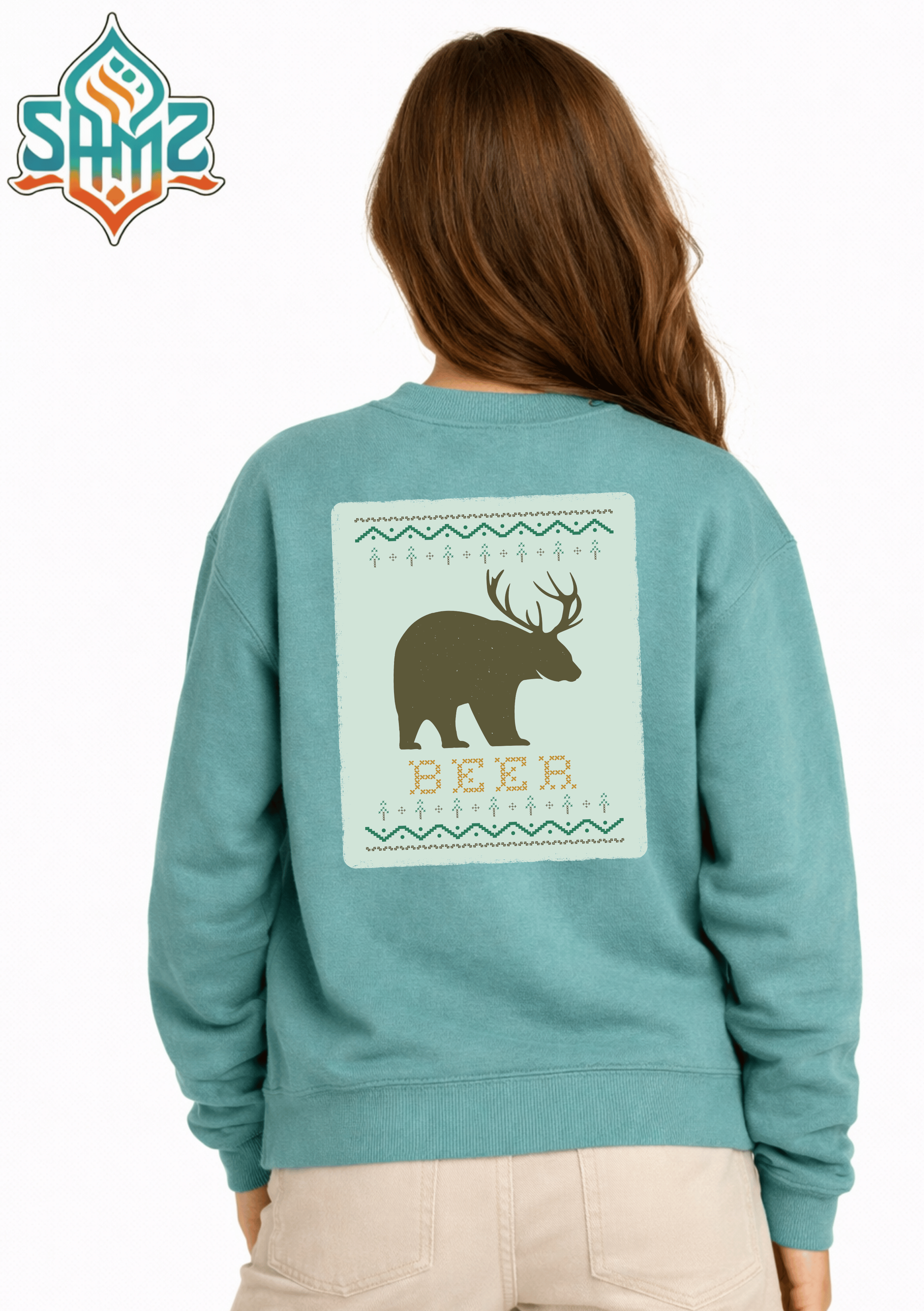 Bear Christmas – Premium DTF Transfer Print for T-Shirts | Custom Heat Transfer Unisex | High Quality Shirt Printing | SAMZ 24