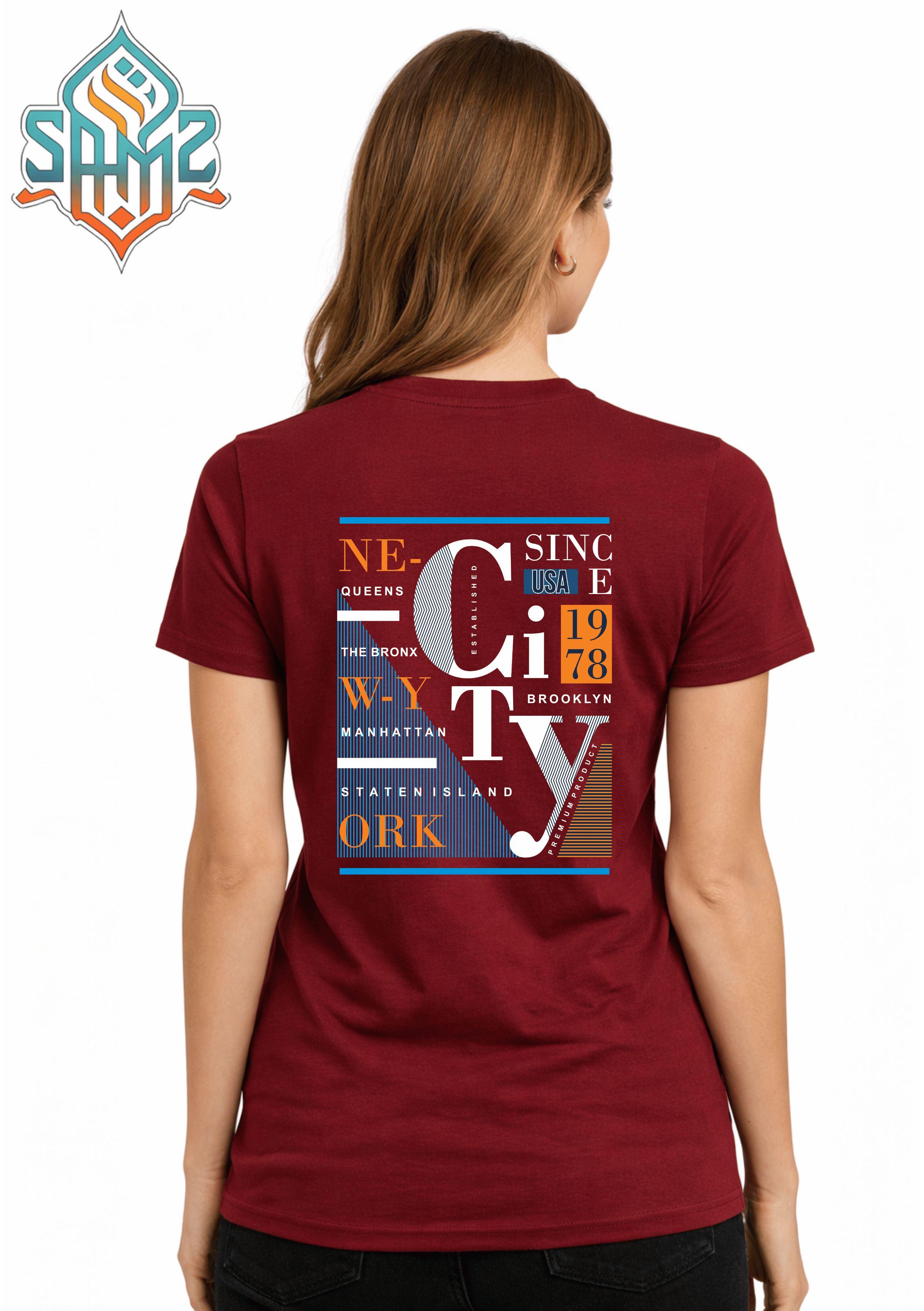 New York City Queens – Premium DTF Transfer Print for T-Shirts | Custom Heat Transfer Unisex | High Quality Shirt Printing | SAMZ 24