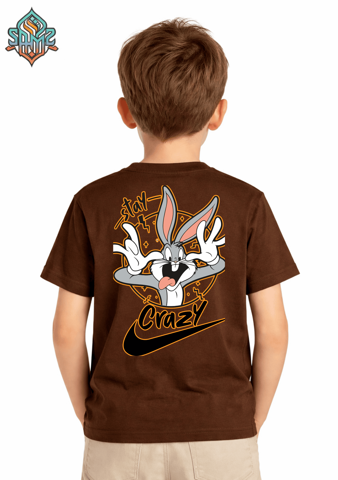 Stay Crazy Bugs Bunny – Premium DTF Transfer Print for T-Shirts | Custom Heat Transfer Design for Men Women Kids | High Quality Graphic Shirt Printing | SAMZ 24
