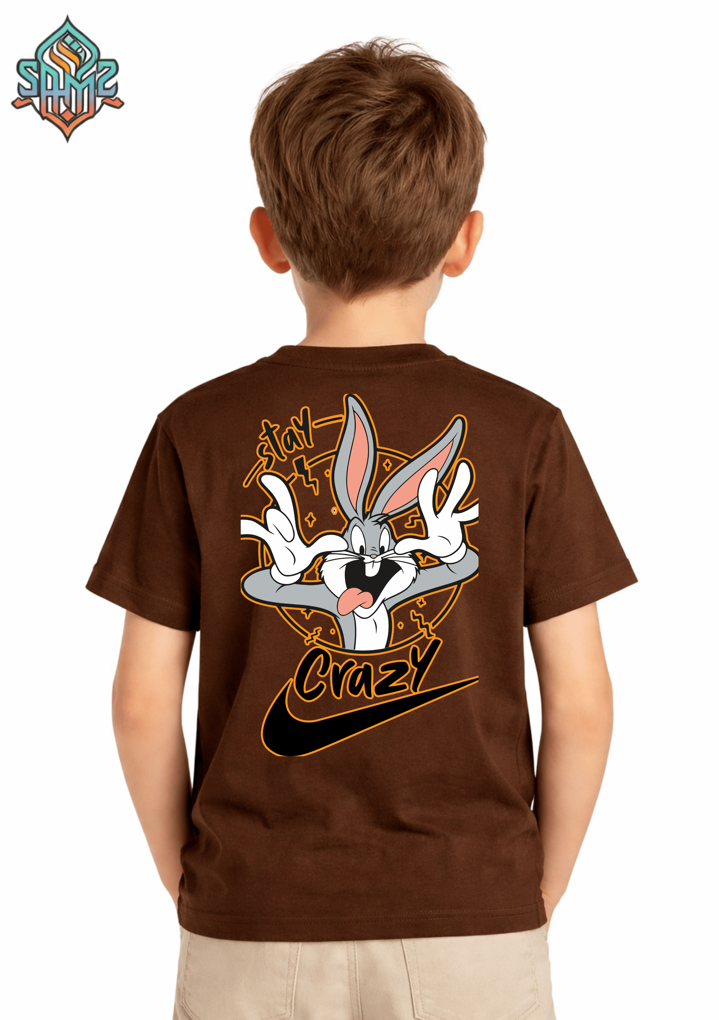 Stay Crazy Bugs Bunny – Premium DTF Transfer Print for T-Shirts | Custom Heat Transfer Design for Men Women Kids | High Quality Graphic Shirt Printing | SAMZ 24