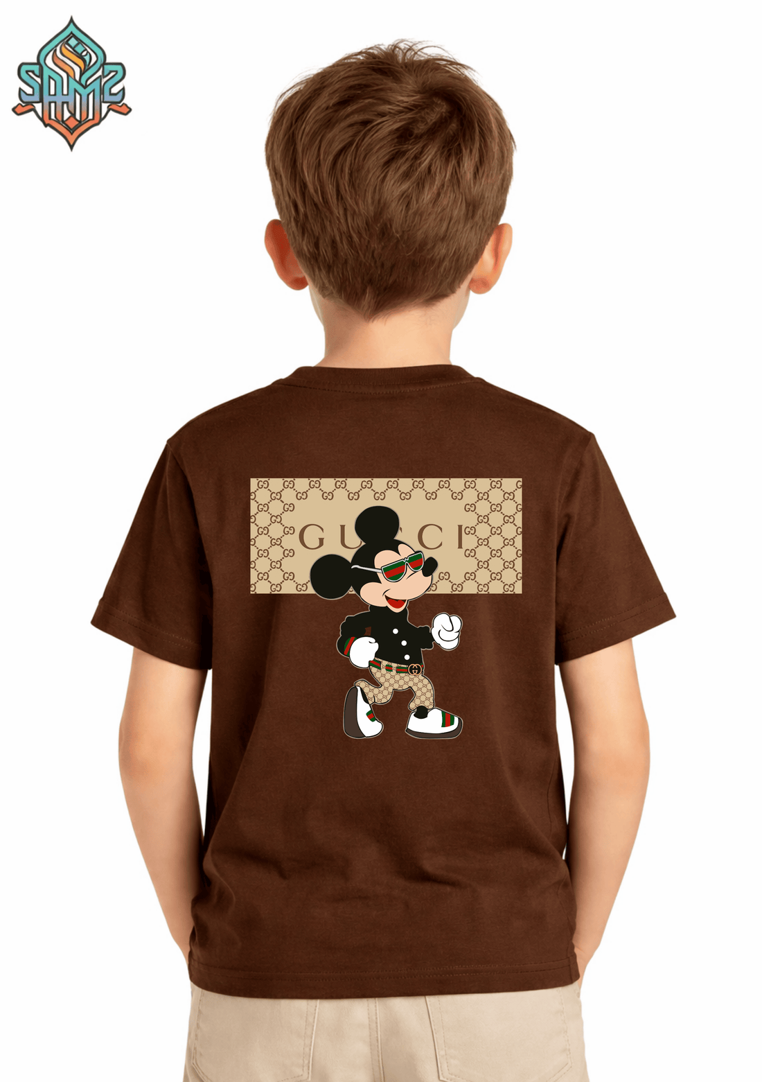 Mickey Mouse Gucci  – Premium DTF Transfer Print for T-Shirts | Custom Heat Transfer Design for Men Women Kids | High Quality Graphic Shirt Printing | SAMZ 24