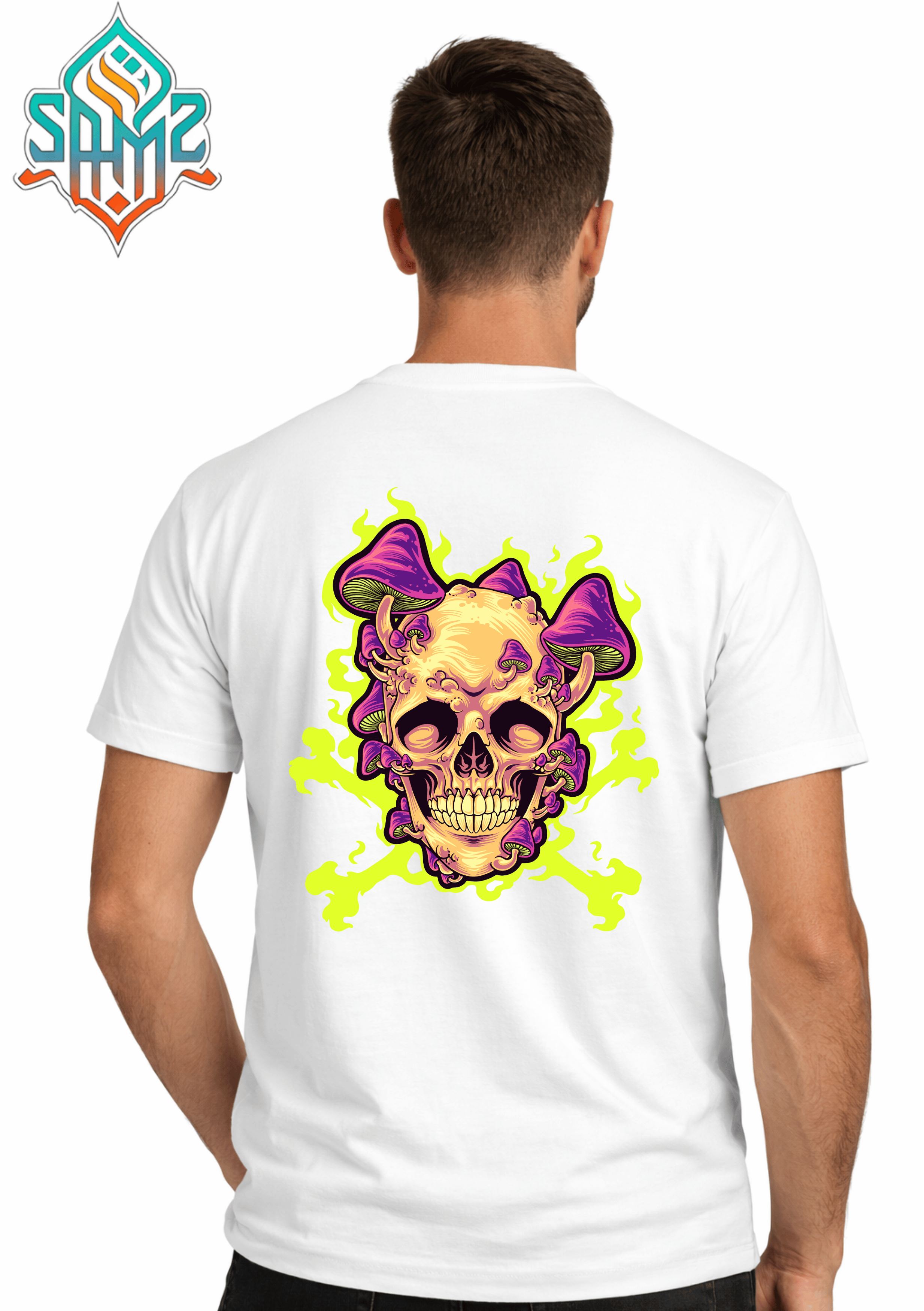 Mushroom Skull – Premium DTF Transfer Print for T-Shirts | Custom Heat Transfer Design Unisex | High Quality Shirt Printing | SAMZ 24