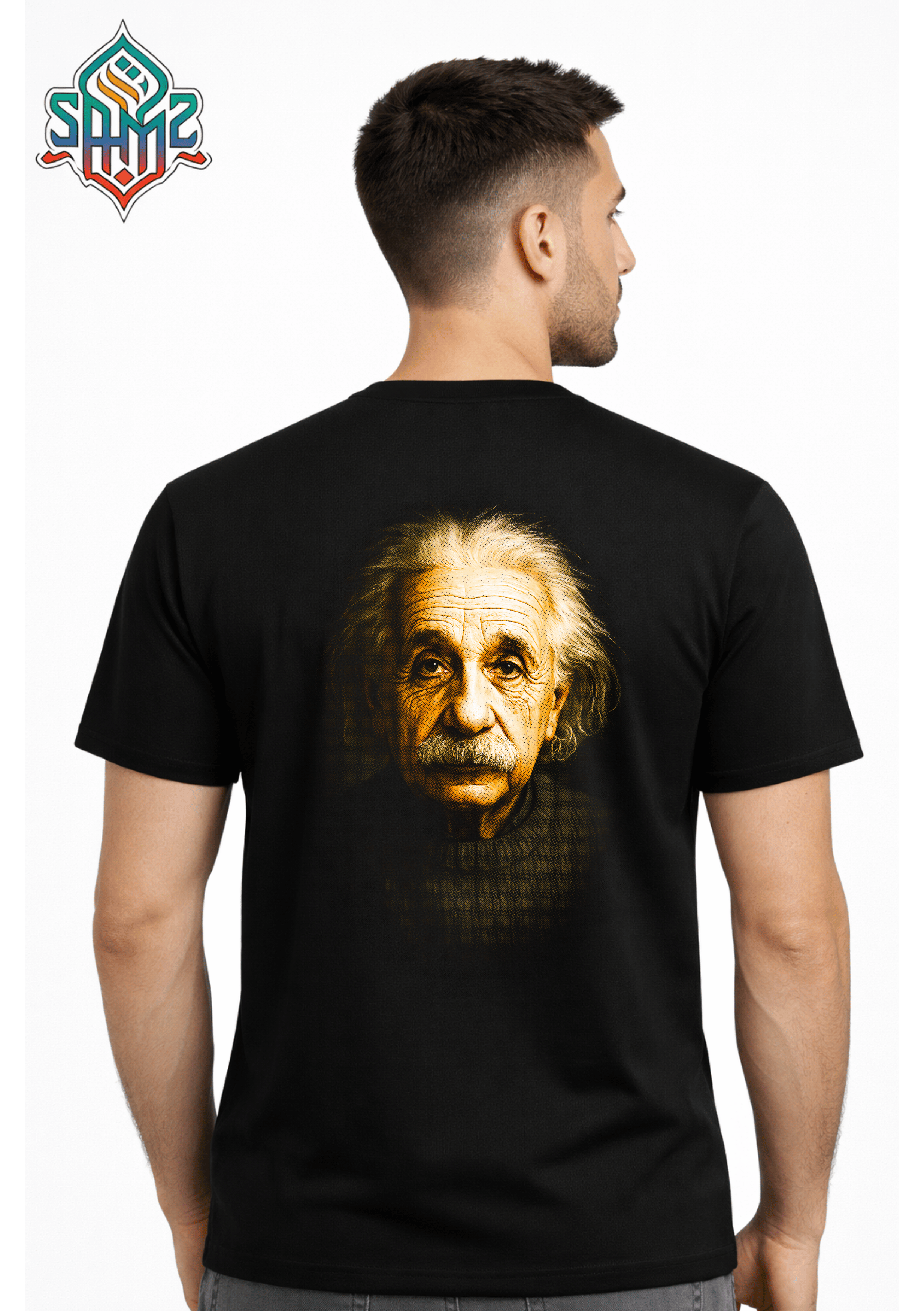 Albert Einstein Portrait – Premium DTF Transfer Print for T-Shirts | Custom Heat Transfer Design Unisex | High Quality Shirt Printing | SAMZ 24