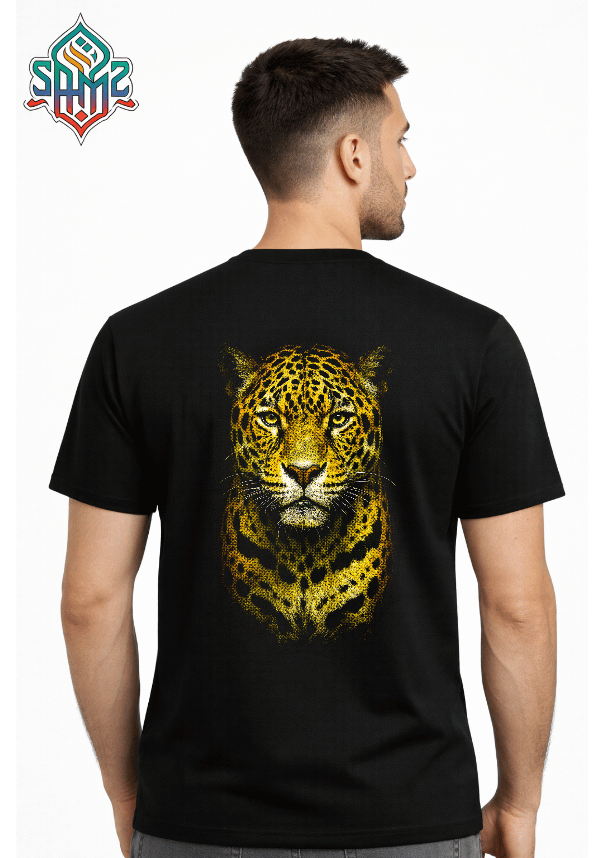 Majestic Jaguar Portrait – Premium DTF Transfer Print for T-Shirts | Custom Heat Transfer Design Unisex | High Quality Shirt Printing | SAMZ 24
