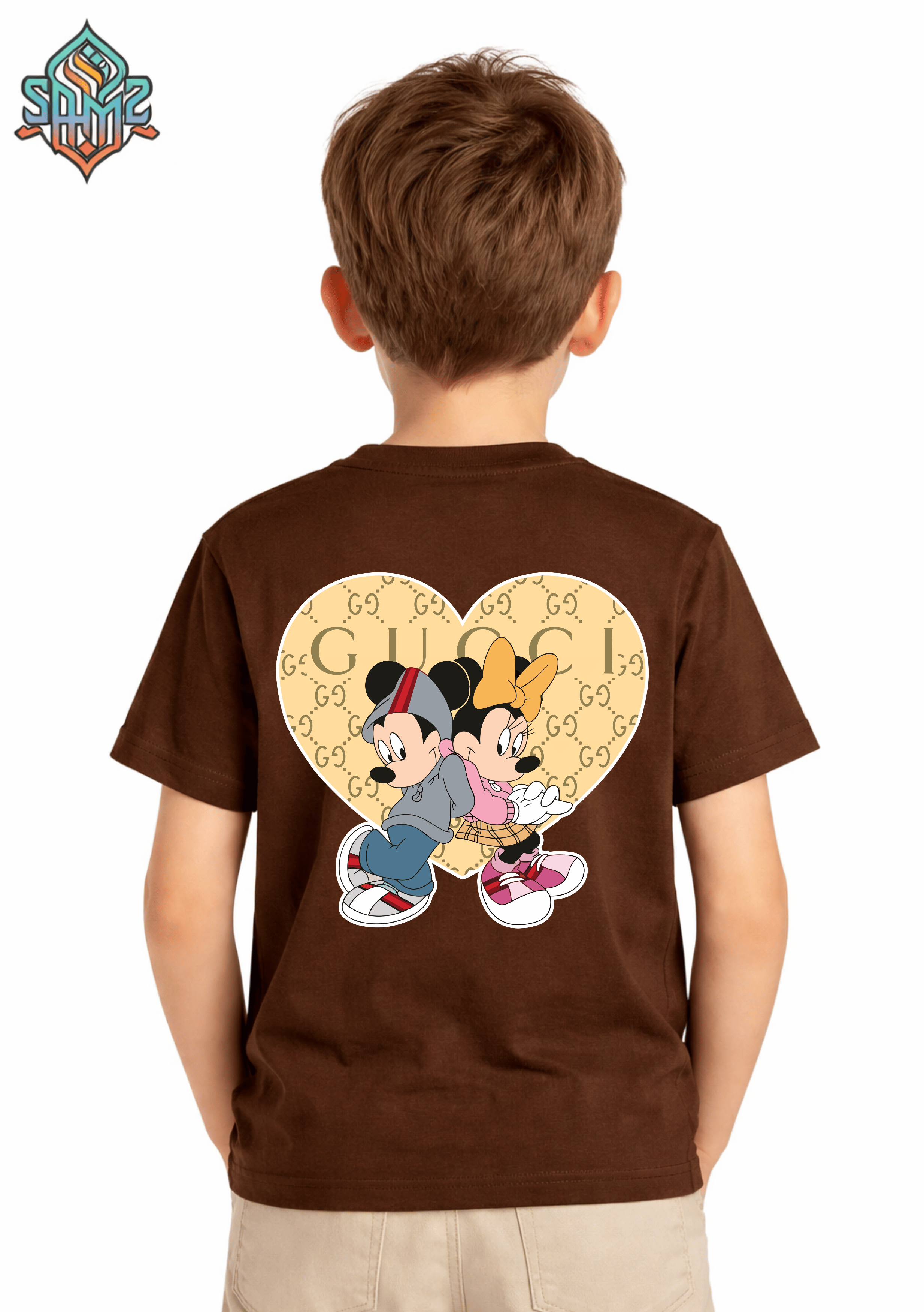 Mickey Mouse Couple Gucci – Premium DTF Transfer Print for T-Shirts | Custom Heat Transfer Design for Men Women Kids | High Quality Graphic Shirt Printing | SAMZ 24