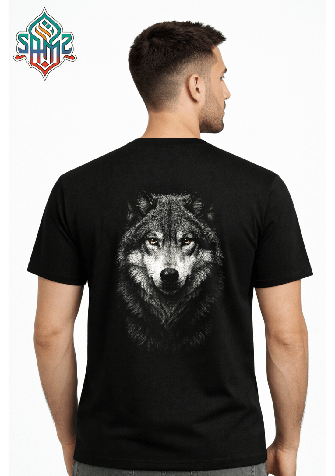 Majestic Wolf Portrait – Premium DTF Transfer Print for T-Shirts | Custom Heat Transfer Design Unisex | High Quality Shirt Printing | SAMZ 24